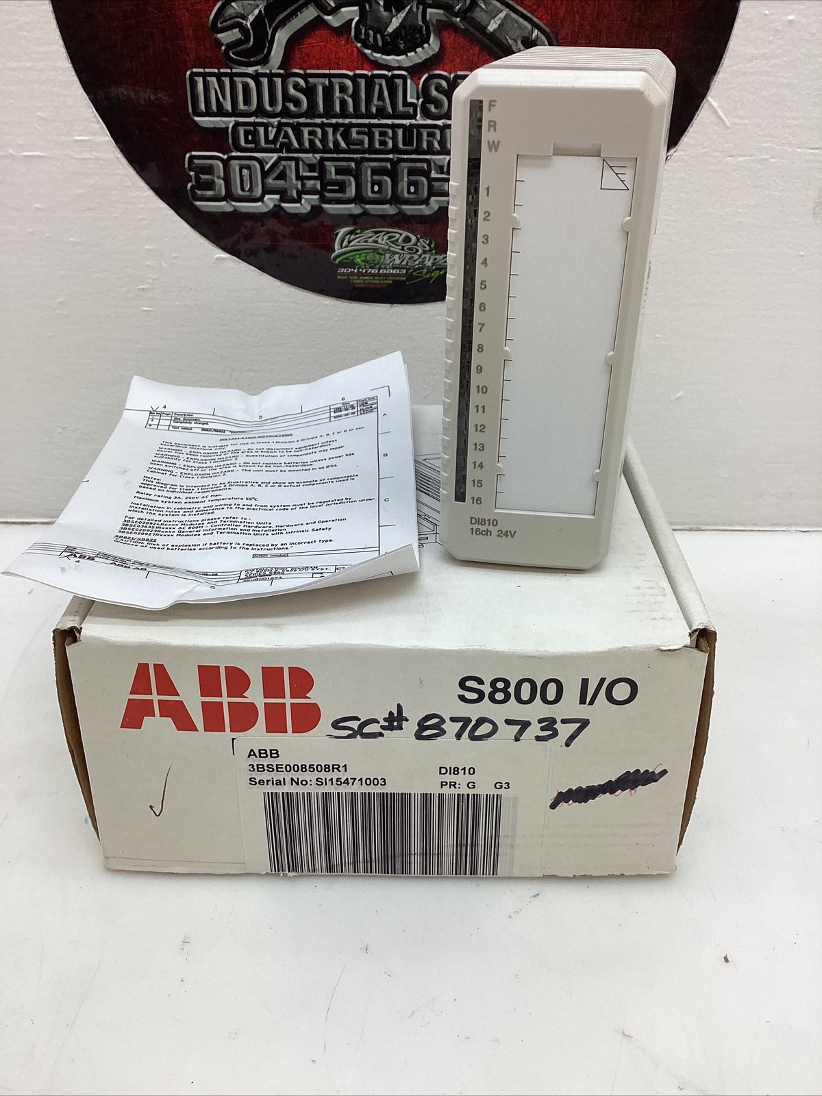 ABB DI810 Digital Input 3BSE008508R1 S800 I/O NIB