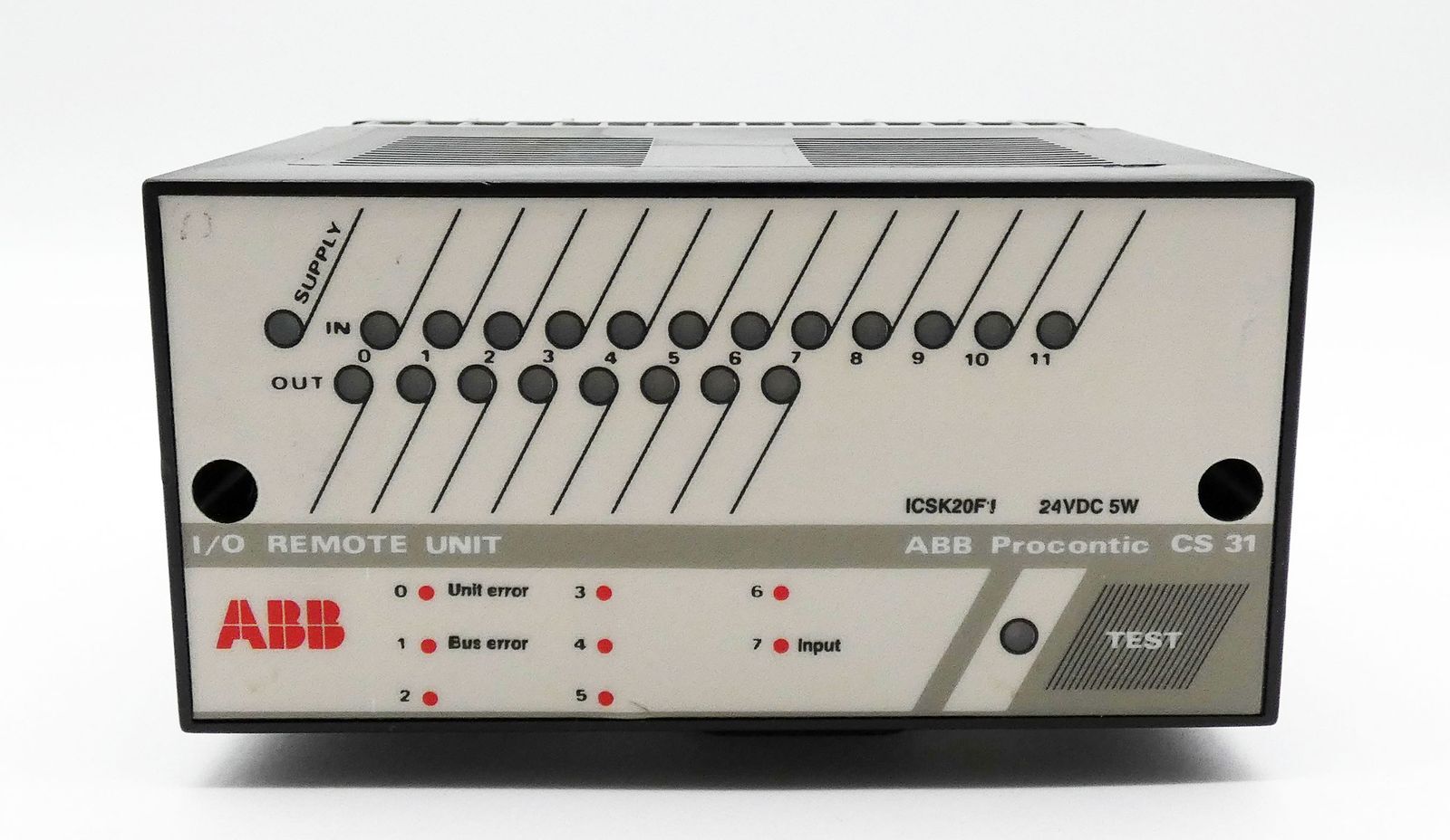 ABB Procontic CS 31 ICSK20F1 24VDC I/O Remote Unit -One Screw Missing! -used-