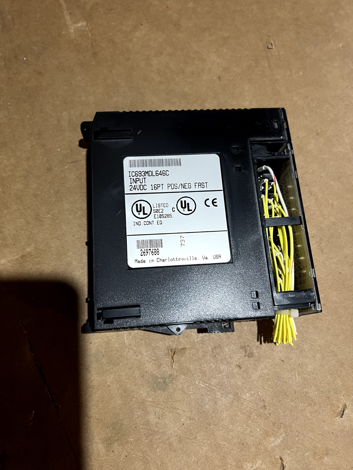 GE Fanuc IC693MDL646C PLC 24 VDC Input Module