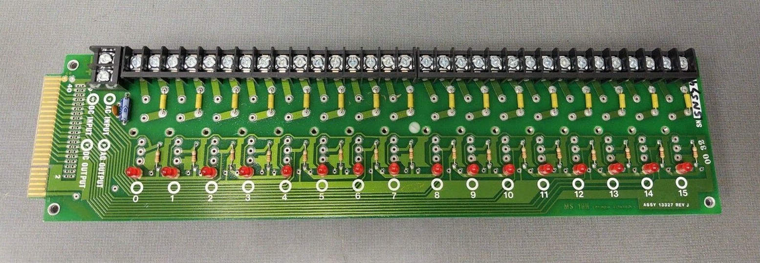 Crydom Controls Relay Mounting Board Card PLC MS-16H MS16H MS-16-H 13327 REV J