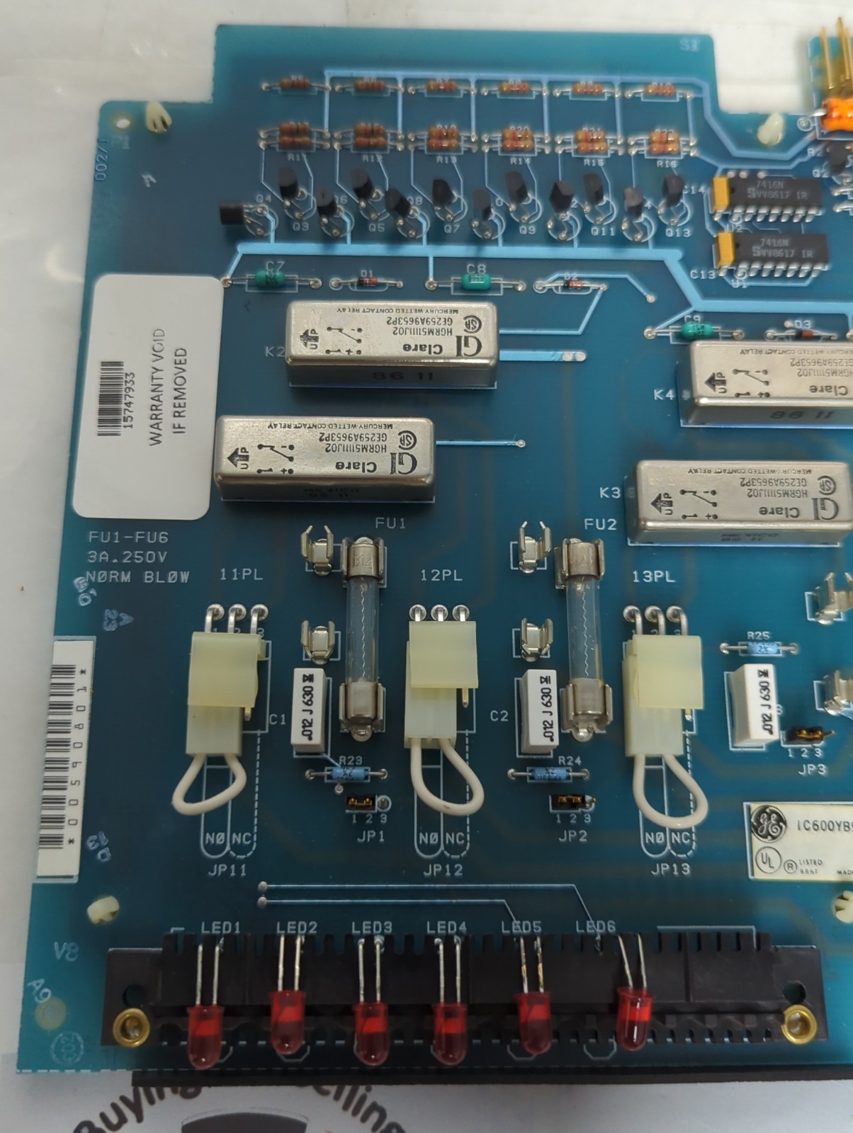 GE FANUC,IC600YB914B,REED RELAY PCB BOARD PRE-OWNED
