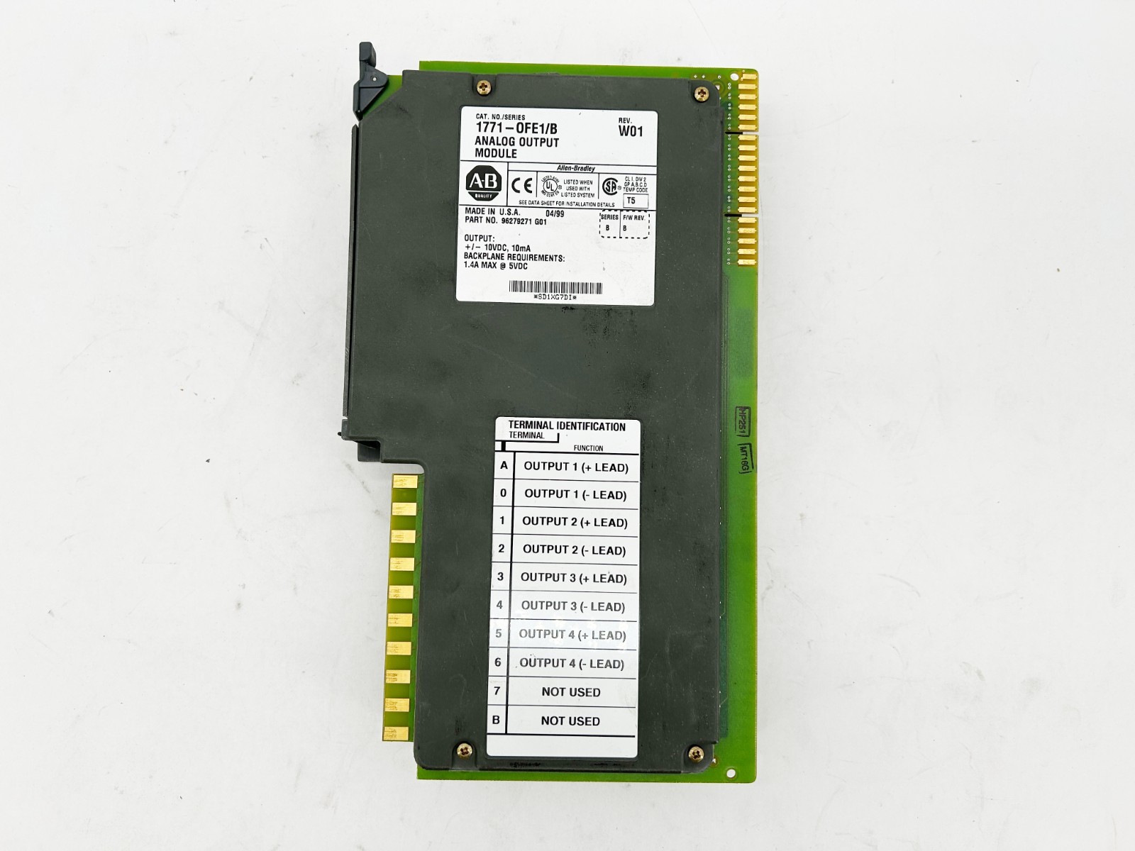 Allen Bradley 1771-OFE1/B Analog Output Module PLC-5 4 Point 12 Bit