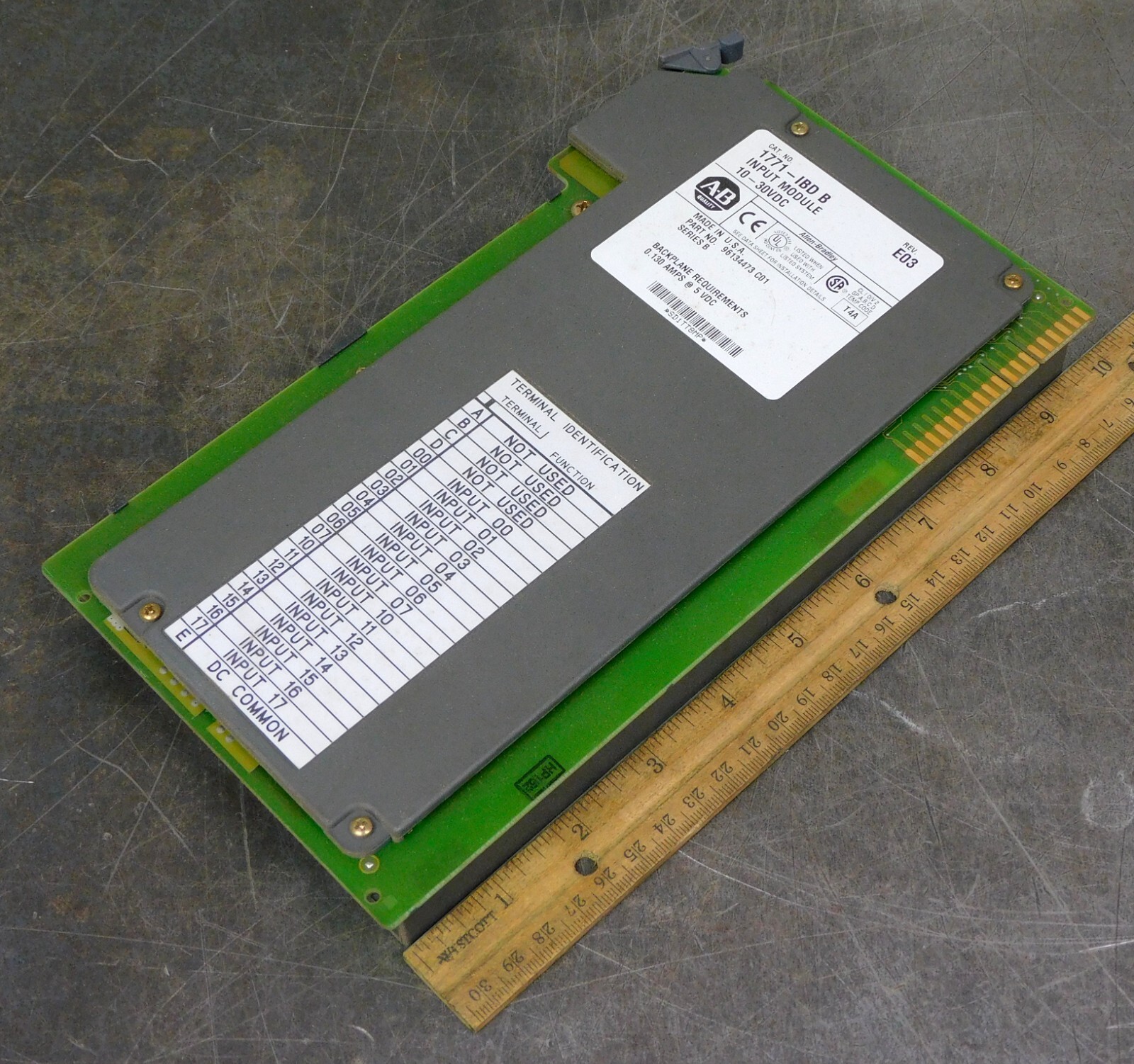 Allen Bradley 1771-IBD/B Input Module Back Plane 10 to 30V DC 130 mA Lot of Four