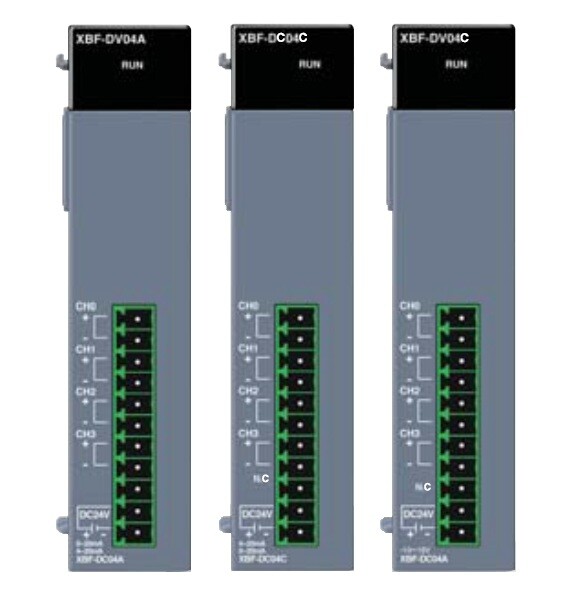 LS PLC XGB Series XBF-DC04A /DV04A /DC04C /DV04C Expansion Analog Output Units