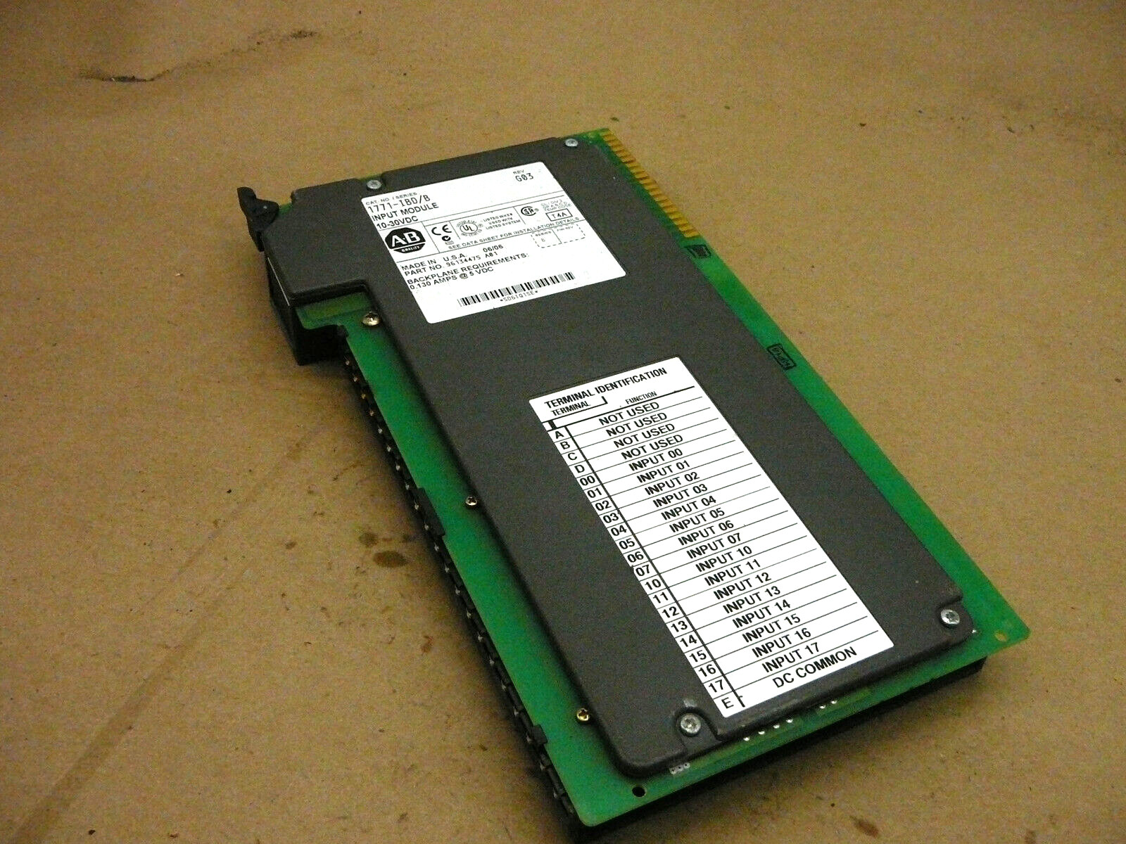 ALLEN BRADLEY 1771-IBD/B INPUT MODULE 10-30VDC 96134475 A01