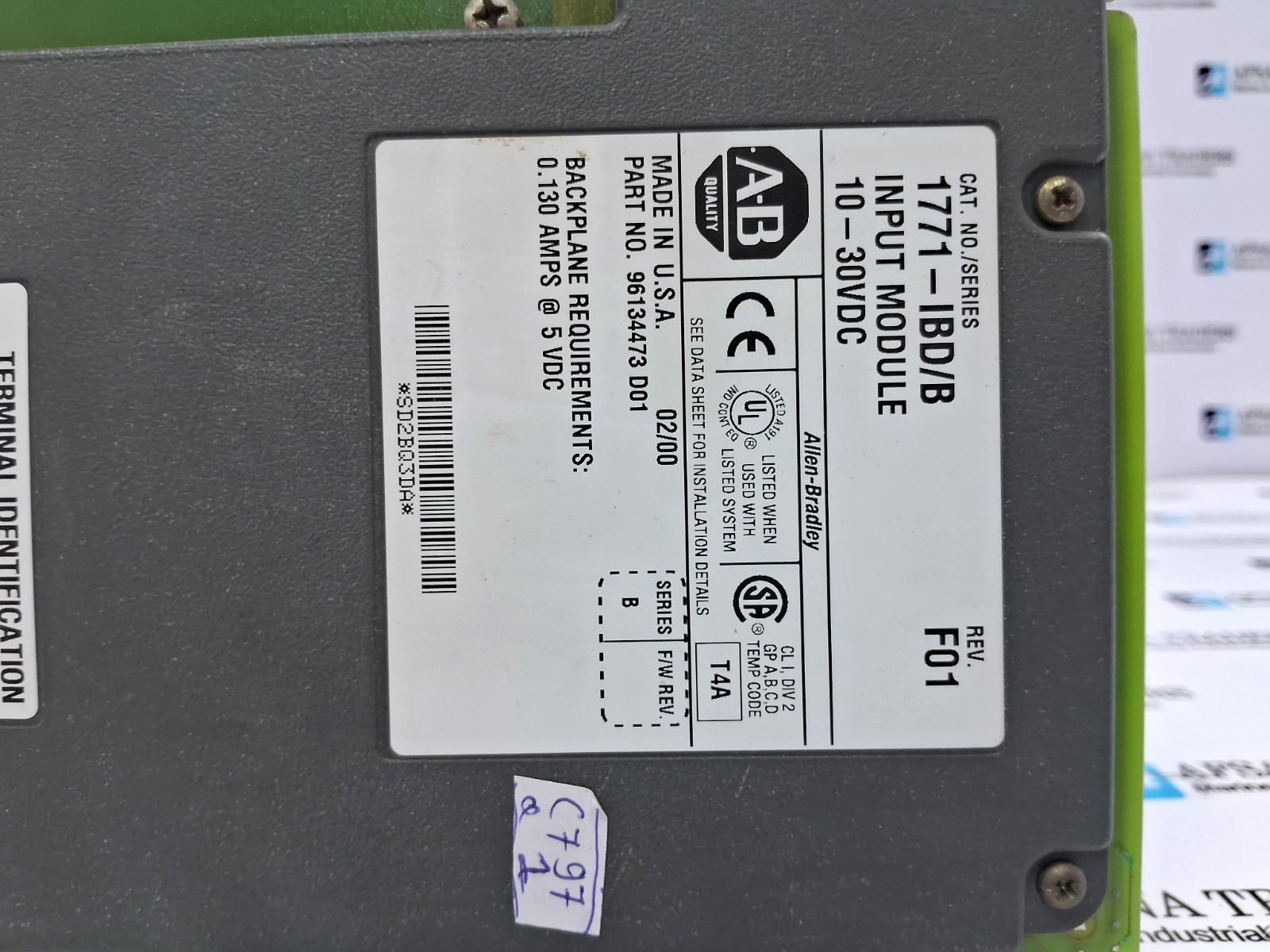 ALLEN-BRADLEY | 1771-IBN/B | 96134473 D01 | INPUT MODULE