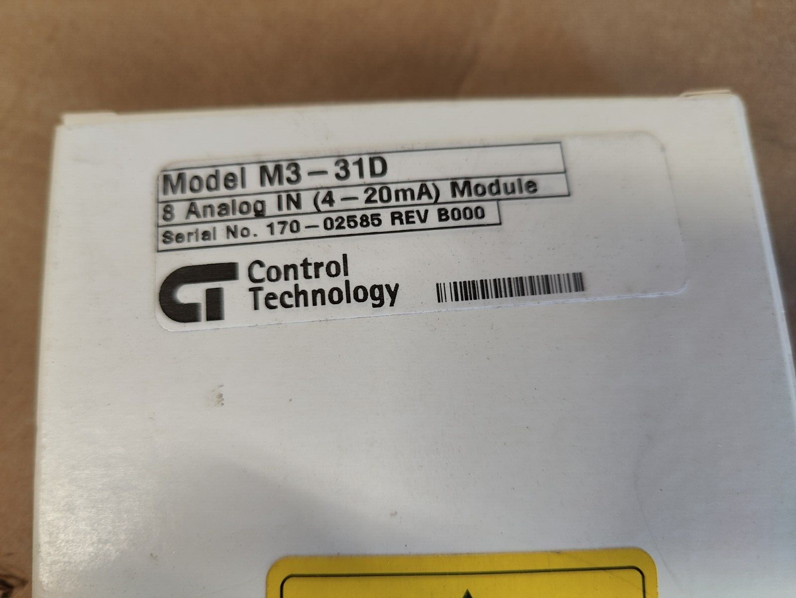 NEW Control Technology Corp M3-31D Analog Input Module 8 Inputs 4-20mA, 16Bit