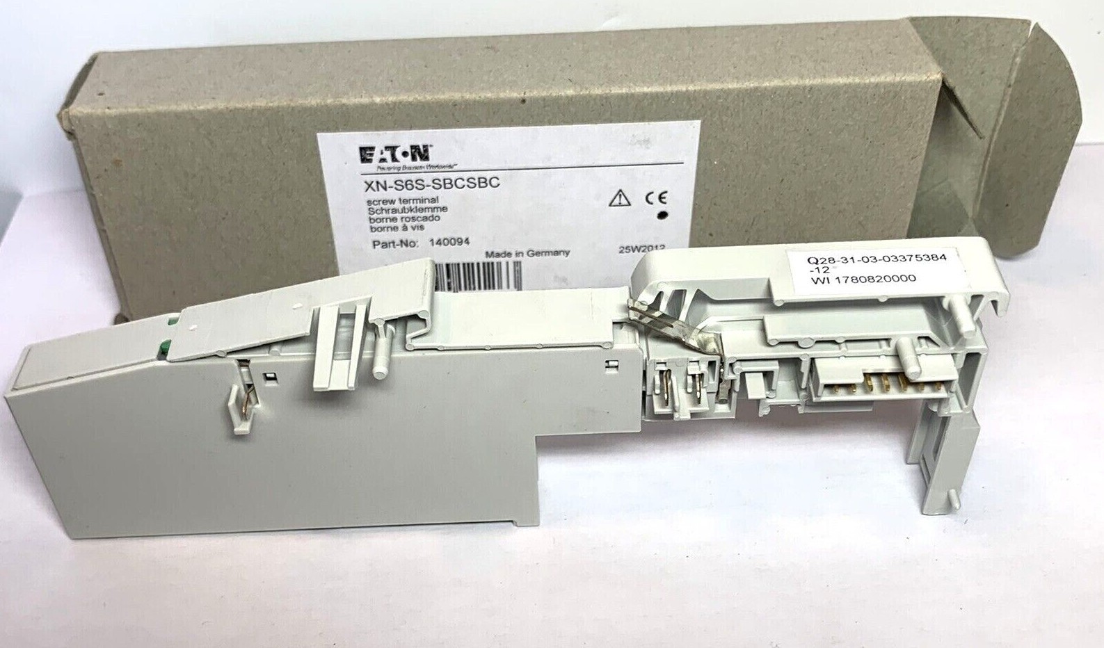 NIB EATON CORPORATION XN-S6S-SBCSBC SCREW TERMINAL (GERMANY) P/N: 140094