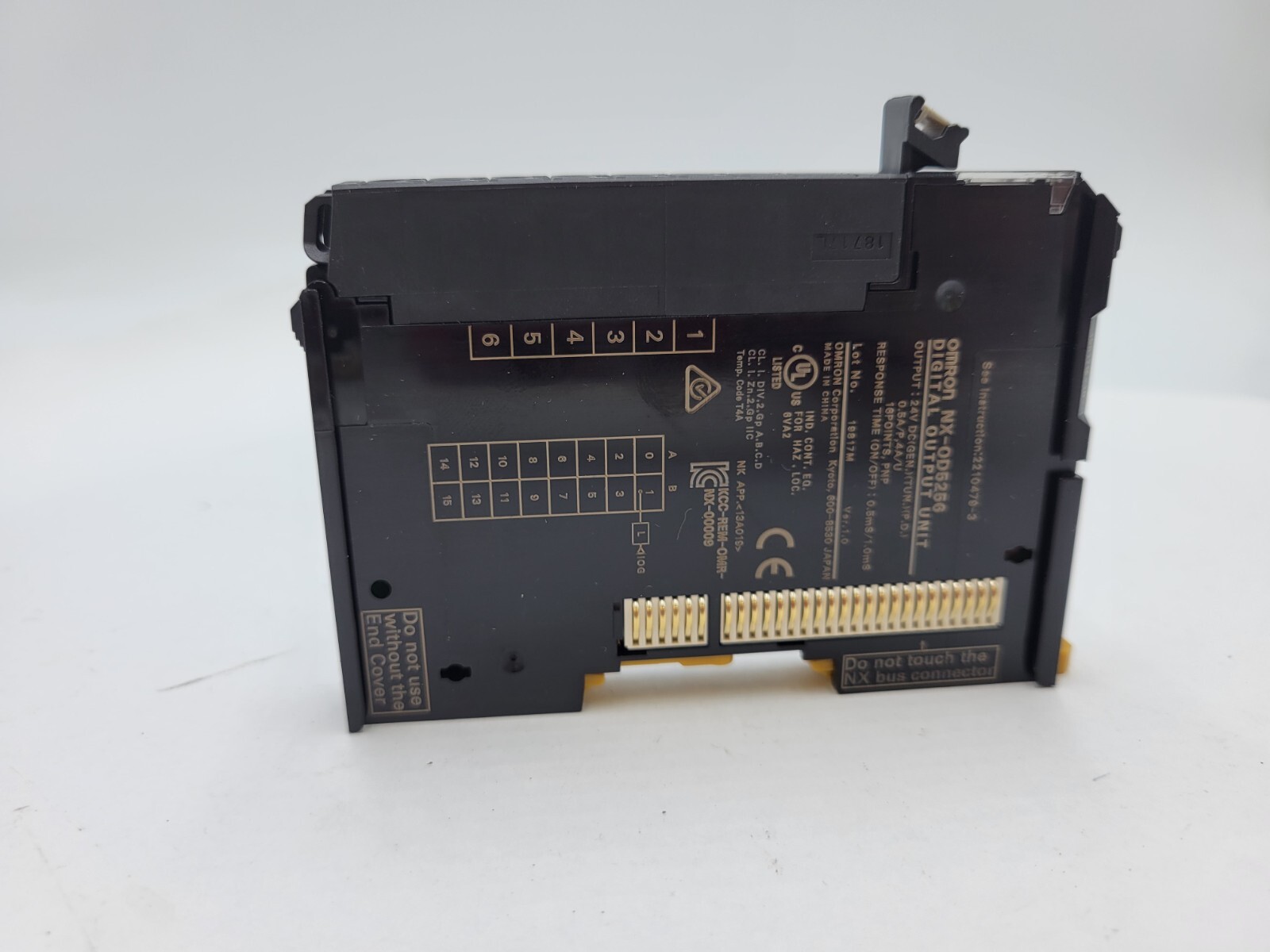 Omron NX-0D5256 Digital Output Unit NX Series 0.5A 24VDC 16 Points PNP Trans Out