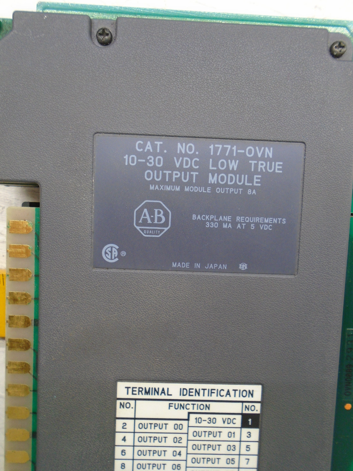 1771-OVN Allen Bradley PLC 5 DC 10-30 VDC Output Module 1771-0VN 1771OVN E61