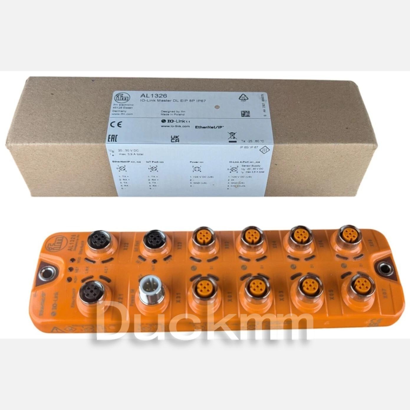 1pc New IFM AL1326 IO-Link Master Ethernet/IP 8-Port M12 IP67 Industrial Module