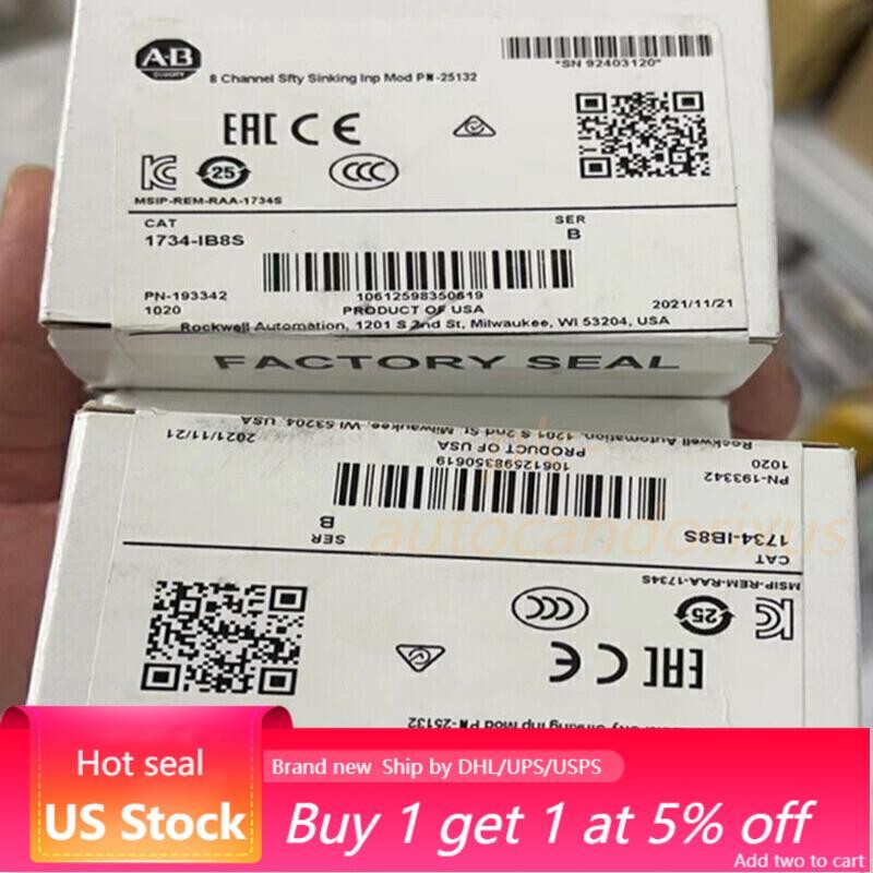 NEW Allen-Bradley 1734-IB8S 1734IB8S Digital Safety Input Module US US Free Tax