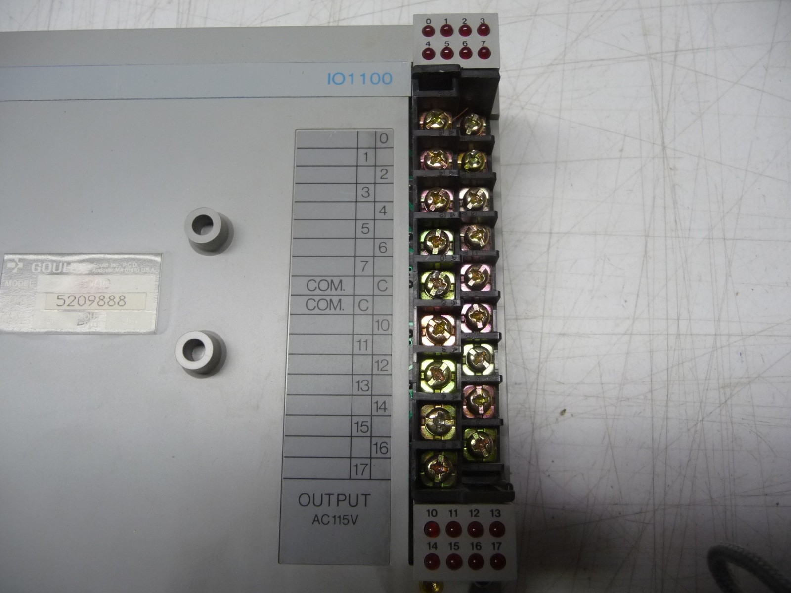Gould IO1100 Model B100 Input/Output Module, 16 Point each, 115 VAC