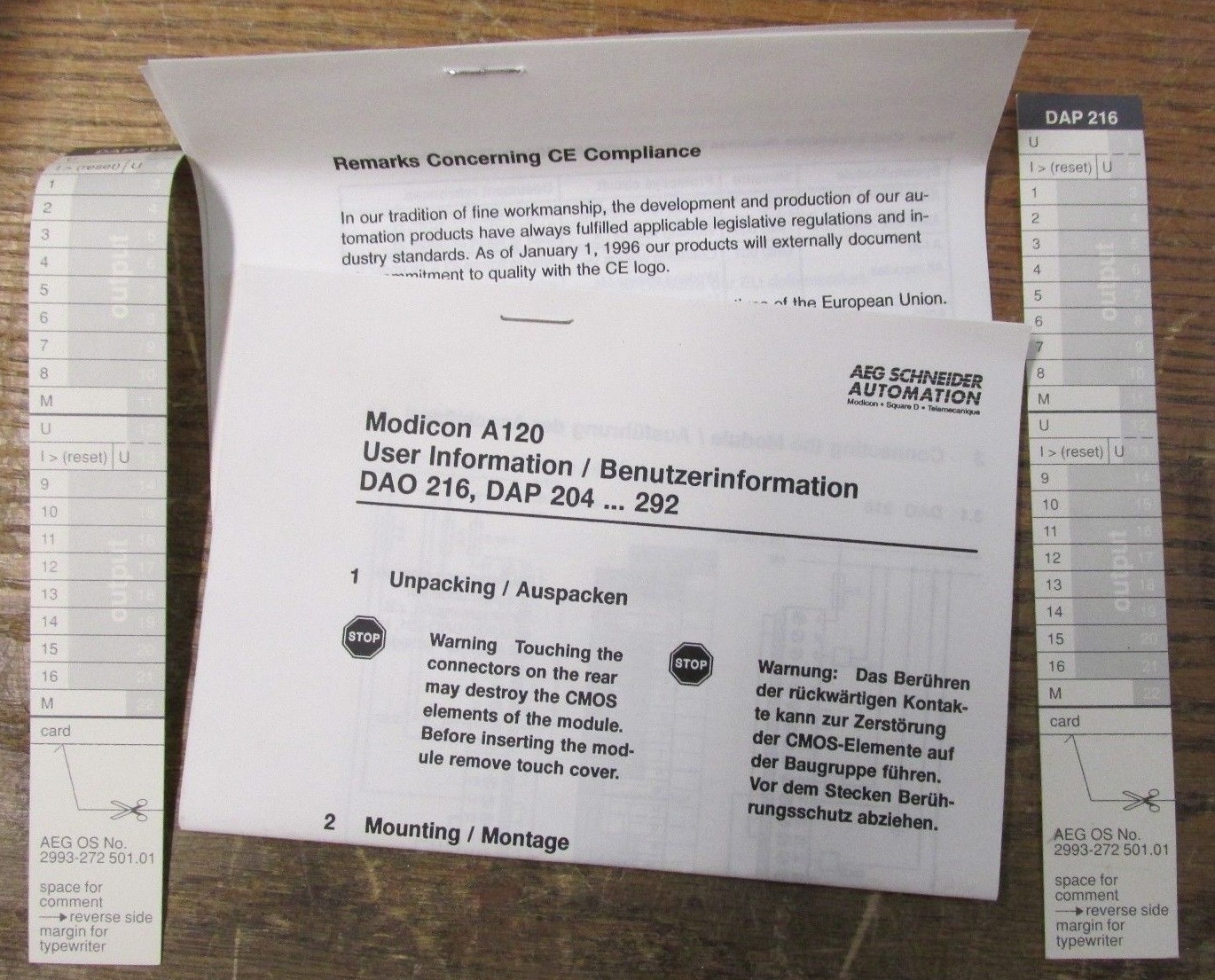 NEW NOS Modicon AEG DAP 216/AS-BDAP-216 Output Module DAP216/AS-BDAP-216