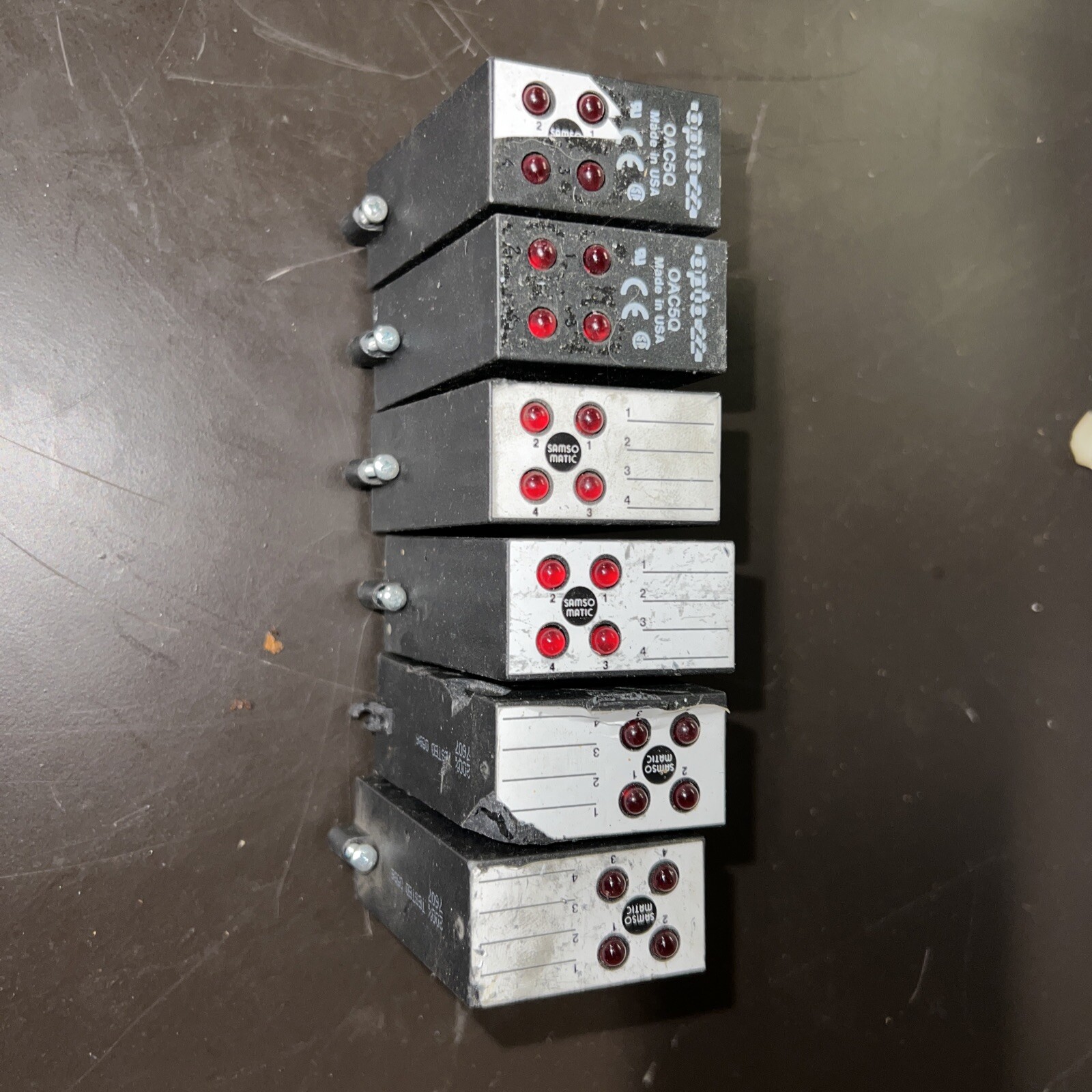 Lot Of (6) OPTO 22 OAC5Q 4 CHANNEL AC OUTPUT MODULES