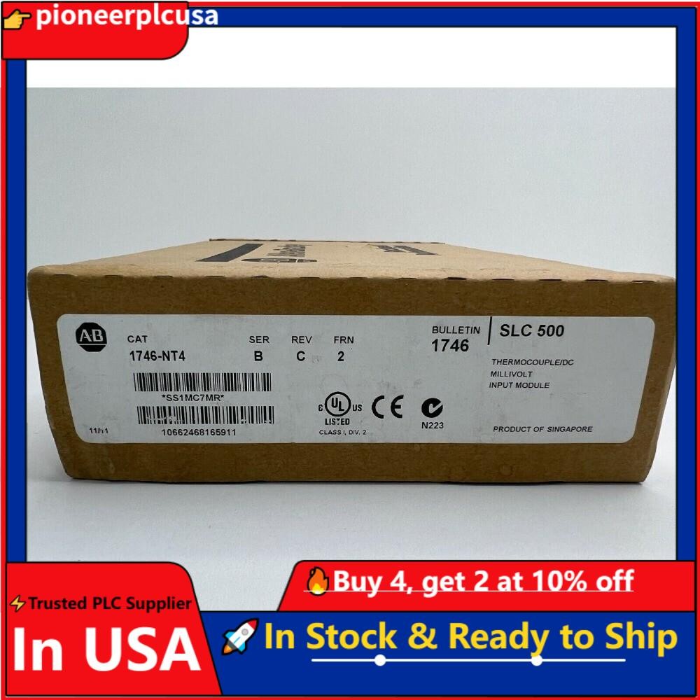 New Factory Sealed AB 1746-NT4 SLC 500 Input Module PLC 1746NT4 US Free Tax