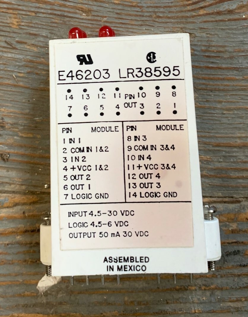 CROUZET GORDOS IDC5BQ-256 I/O MODULE INPUT 4.5-30VDC OUTPUT 50mA 30VDC 14 PIN