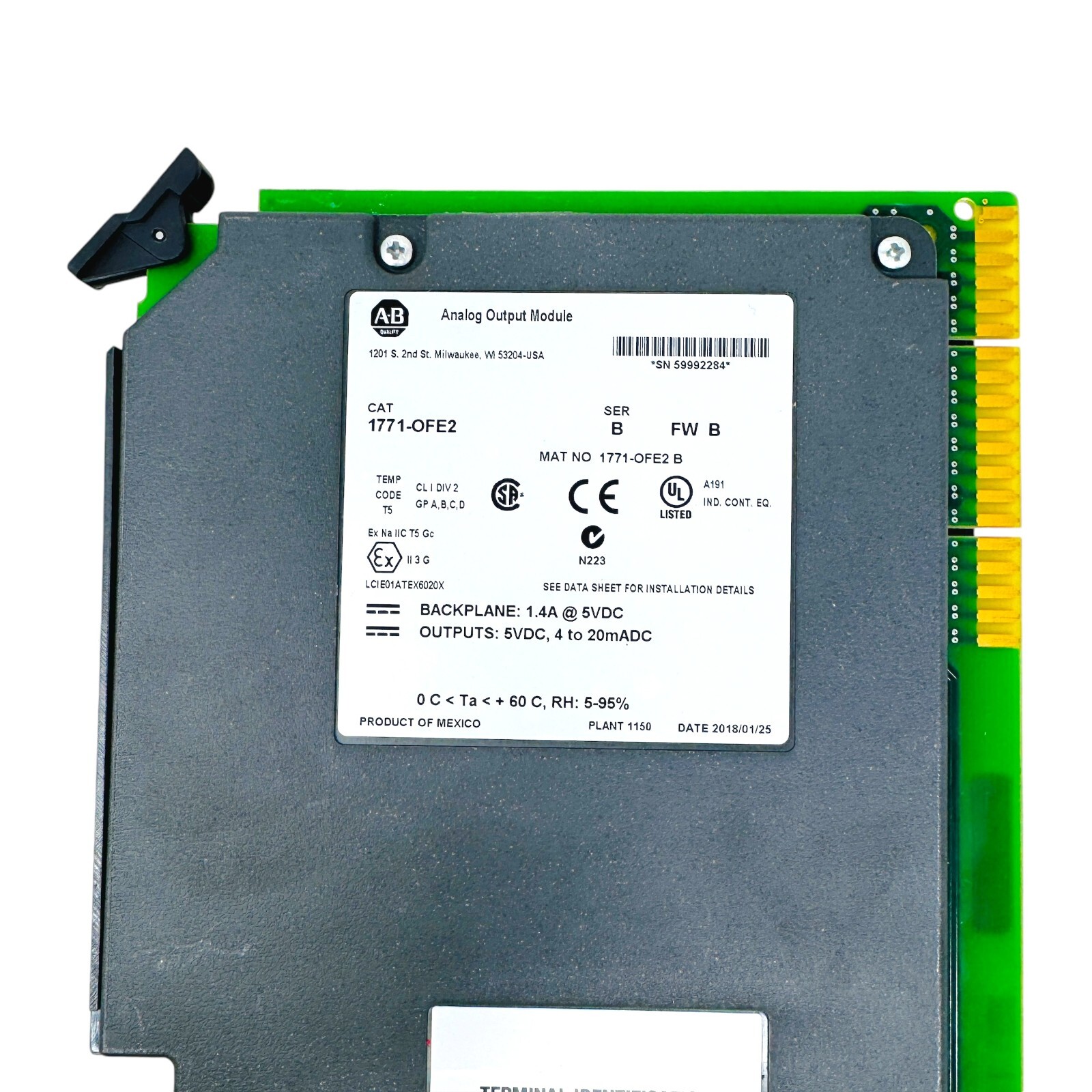 Allen Bradley 1771-OFE2 Analog Output Module Series B