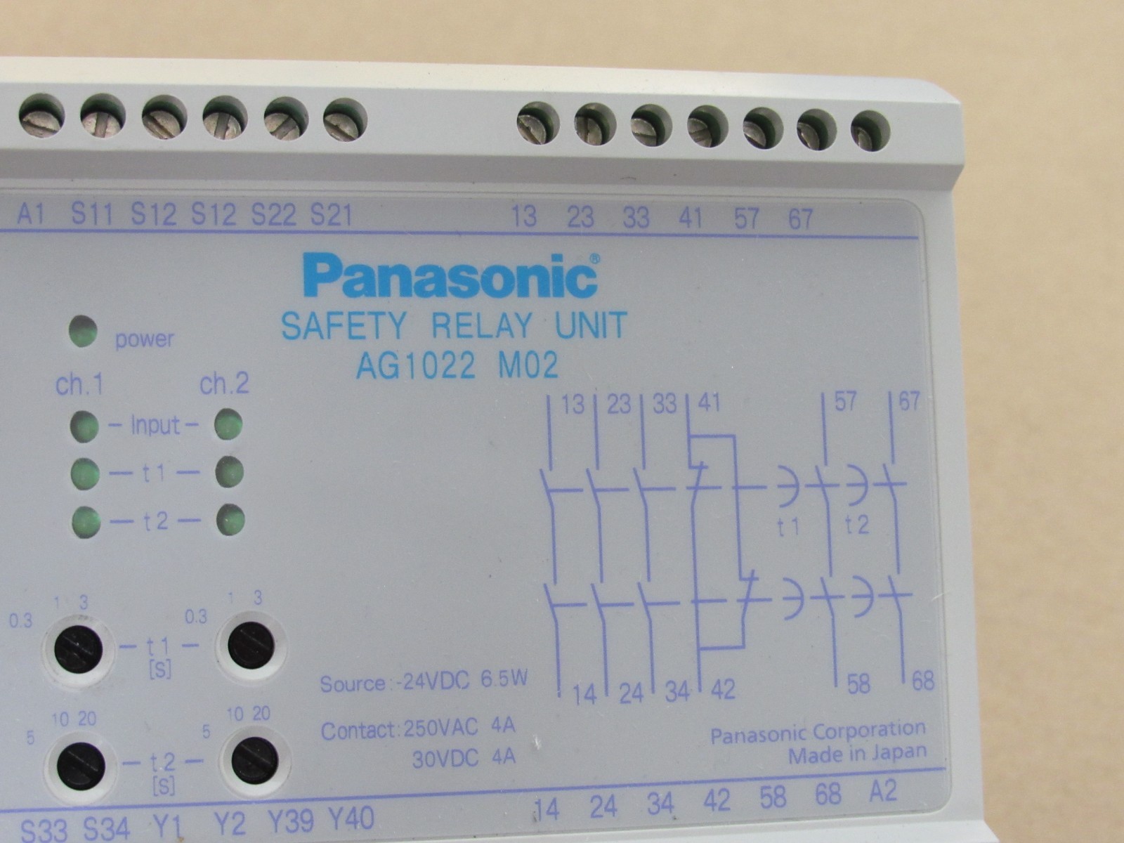 OKUMA LB15 safety relay unit E3202-801-003 Panasonic AG1022 M02