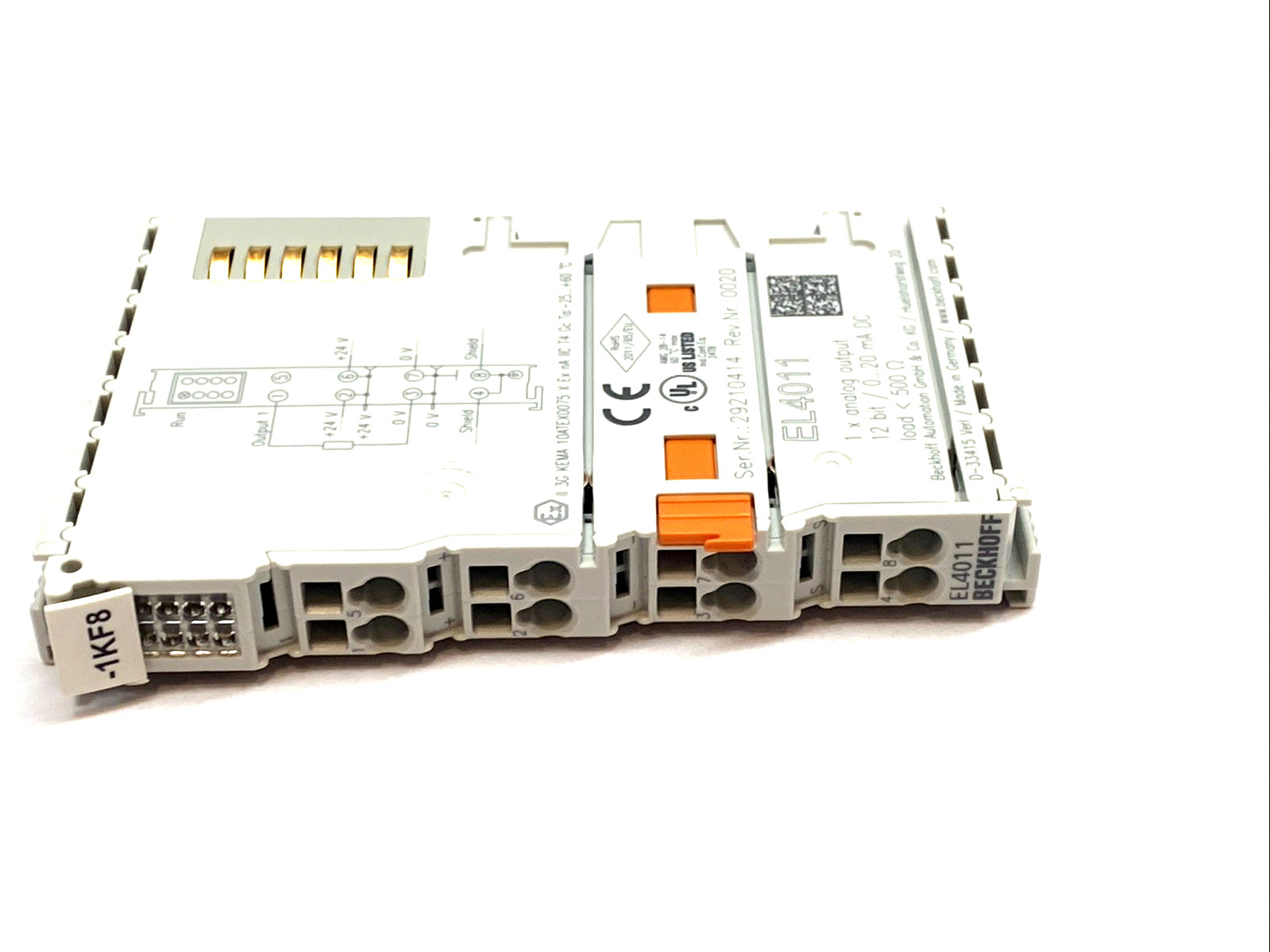Beckhoff EL4011 EtherCAT Analog Output Terminal 1-Channel 0-20mA 12Bit