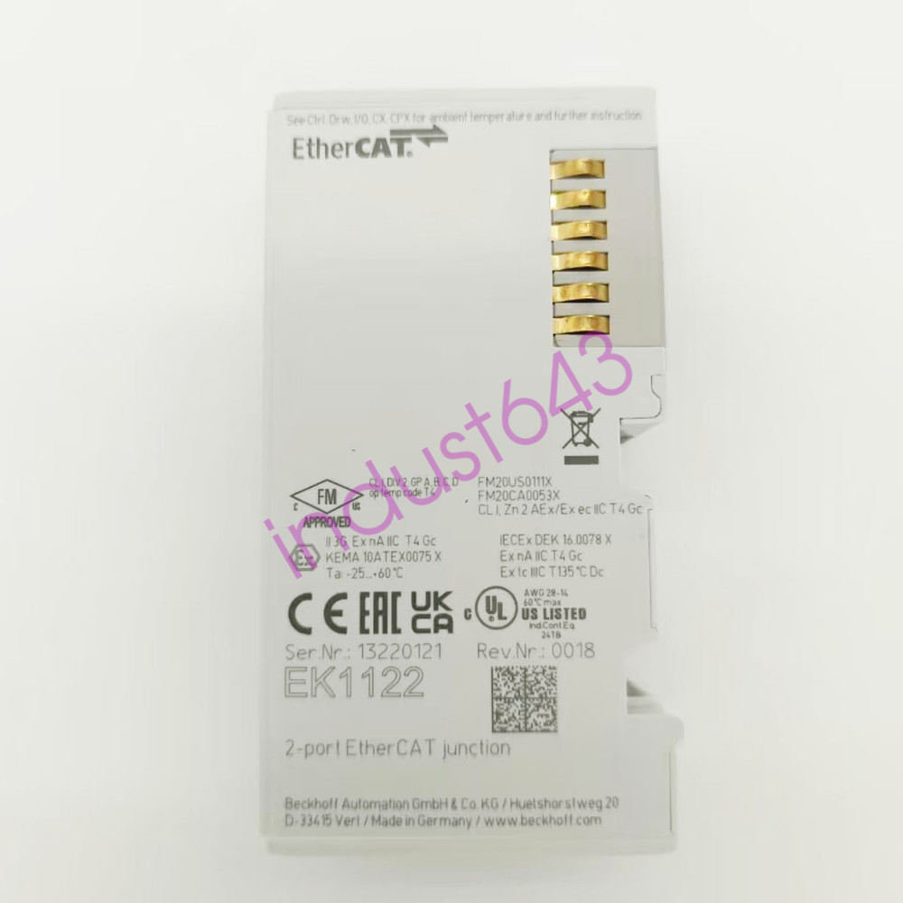 New In Box For BECKHOFF EK1122 2-port EtherCAT Junction