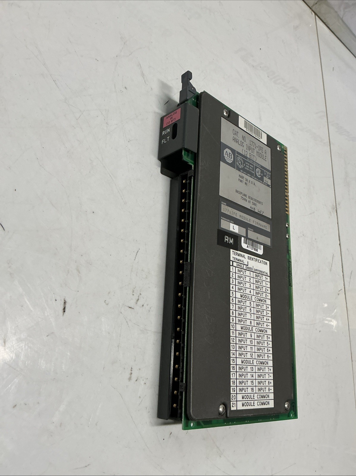 Allen-Bradley 1771-IFE Series A Analog Input Module. Z-160