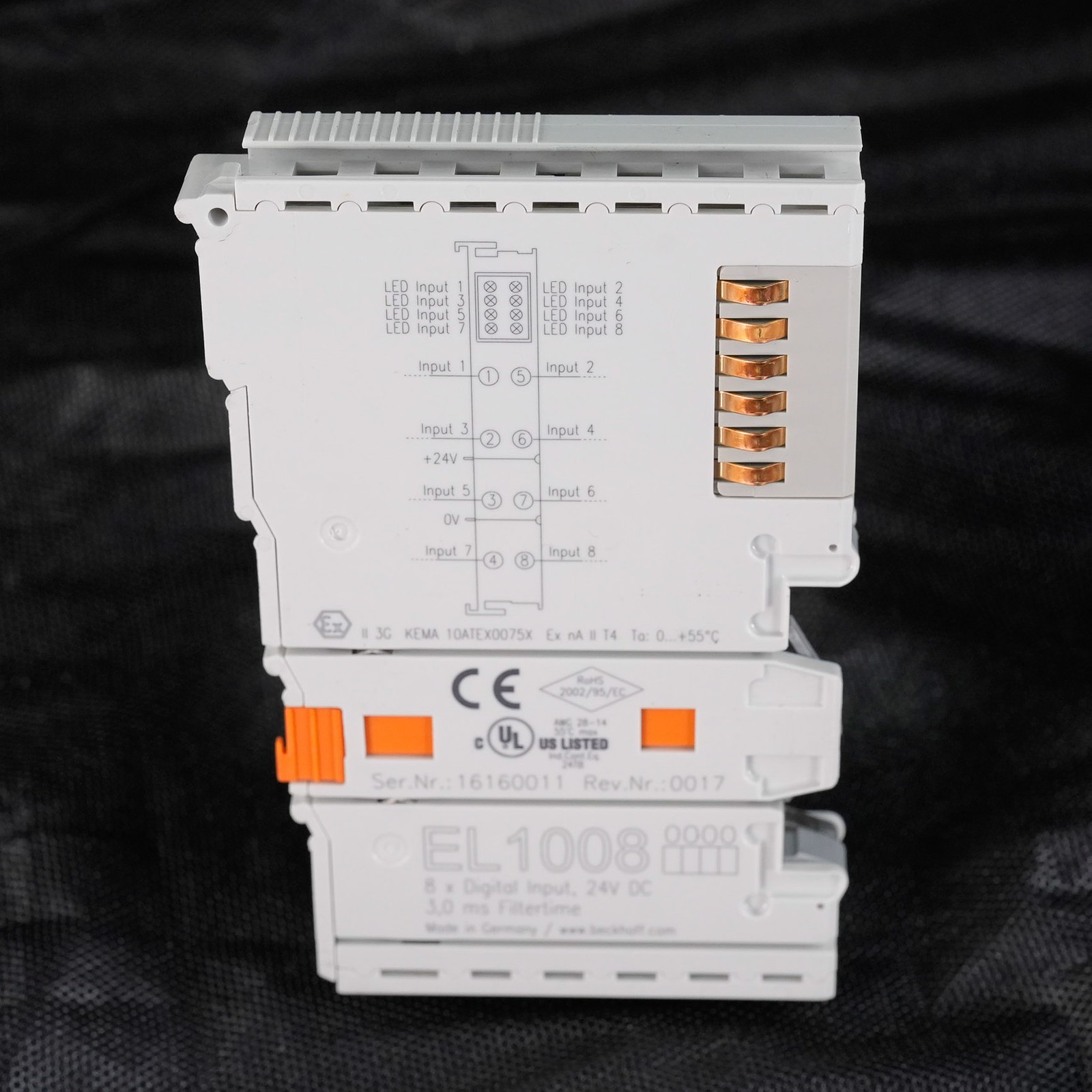 Beckhoff EL1008 EtherCAT 8-Channel Digital Input Module 24VDC 3ms