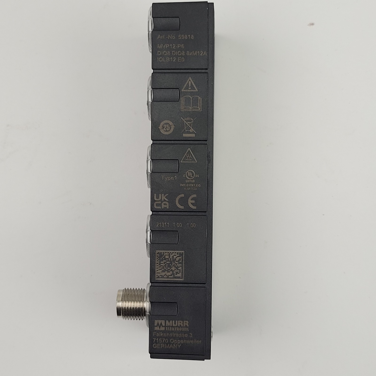 Murr Elektronik 59818 MVP12-P6 DIO8 DIO8 8xM12A IOLB12 E0, IO-Link Class, 24VDC