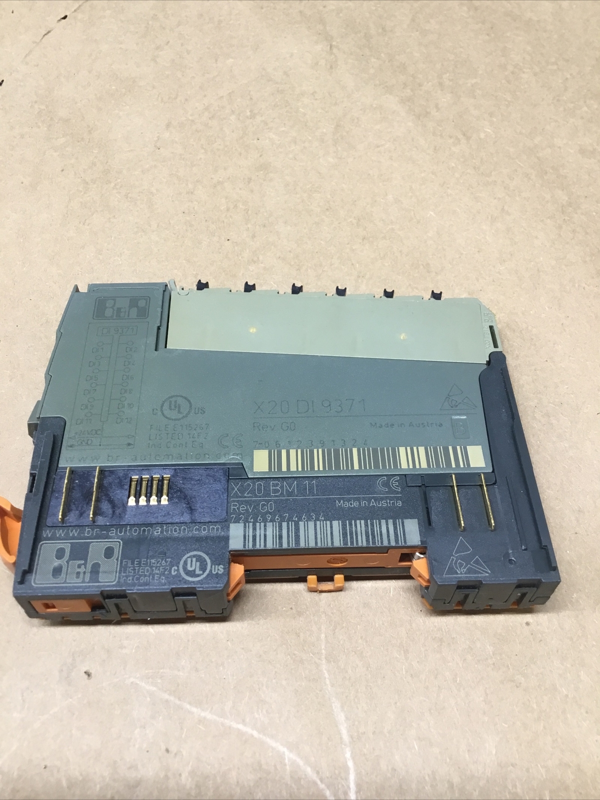 B&R DIGITAL OUTPUT MODULE. X20 DI 9371. WITH BUS MODULE X20 BM 11 #709G55