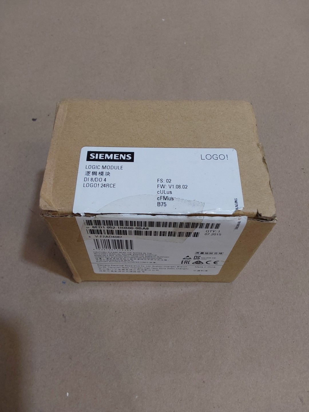 SIEMENS LOGO 6ED1052-1HB00-0BA8 Logic Module/ **DISC ONLY**