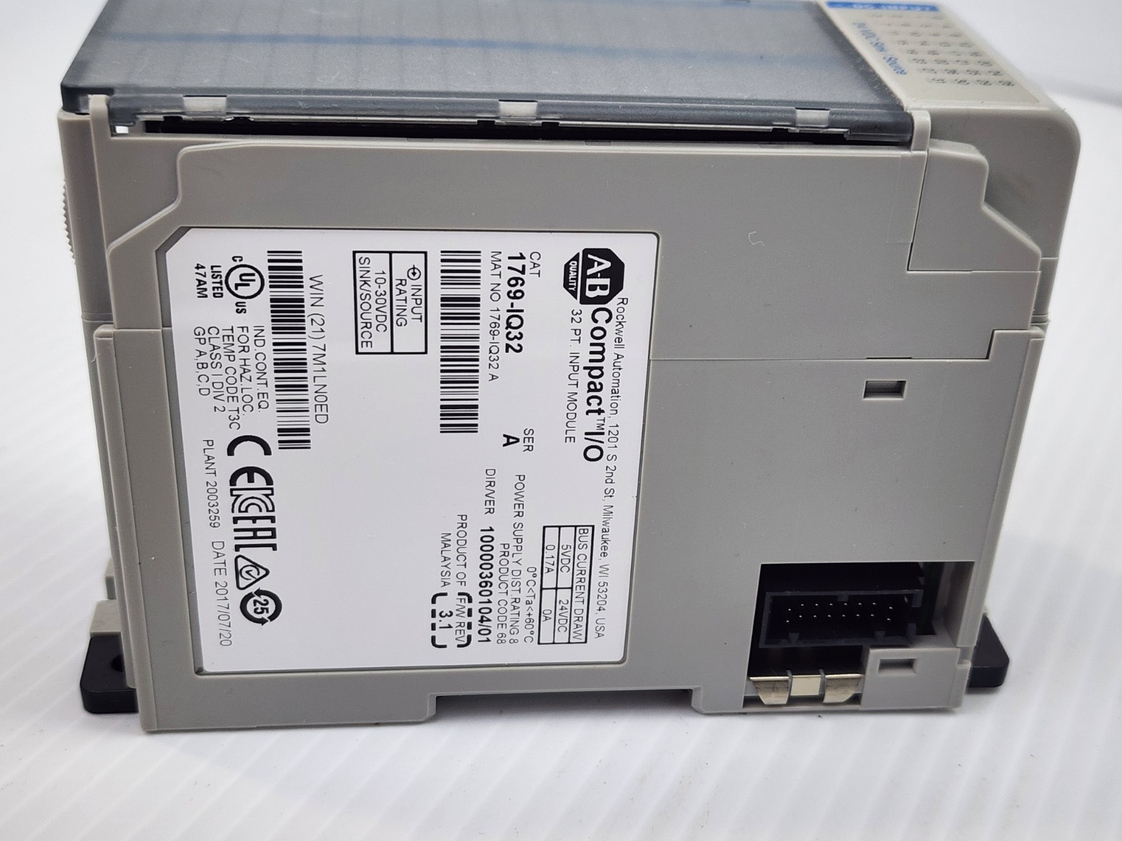 Allen Bradley 1769-IQ32 CompactLogix I/O Input Module