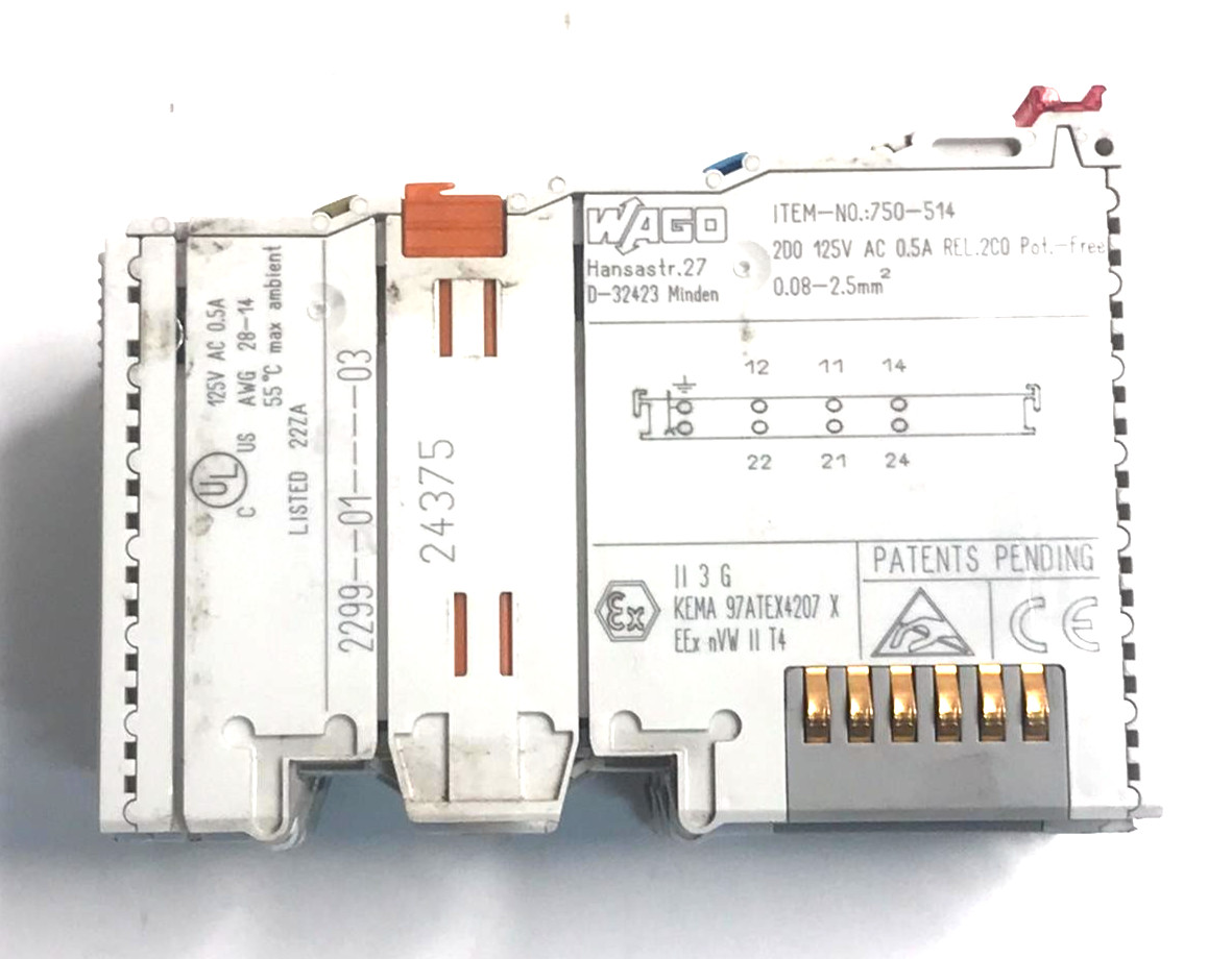 2Pcs.BECKHOF KL1002 1Pc.WAGO -750-514 1Pc.WAGO 750-550 Relay output module