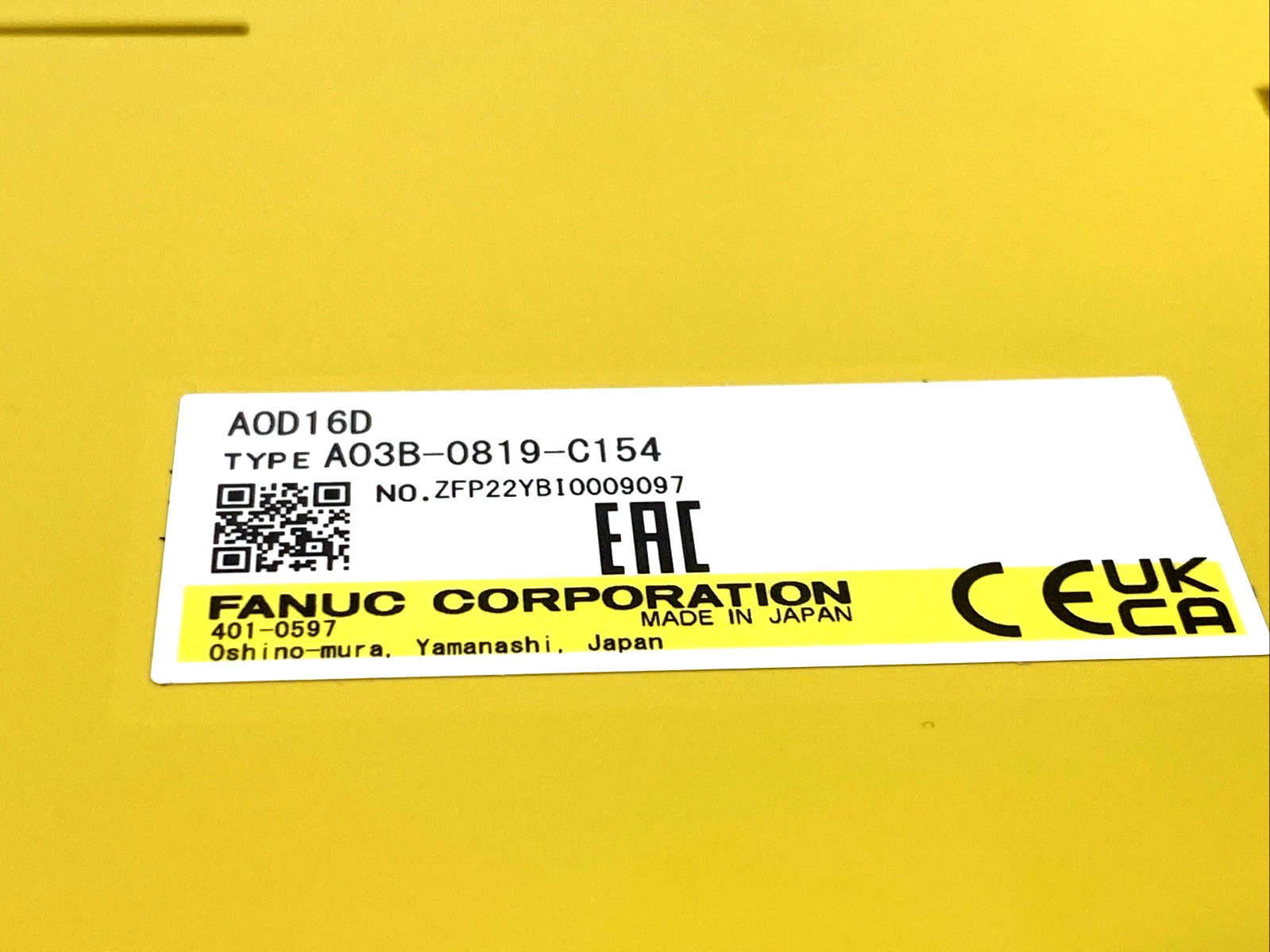 Fanuc A03B-0819-C154 I/O Output Module 16PT AOD16D