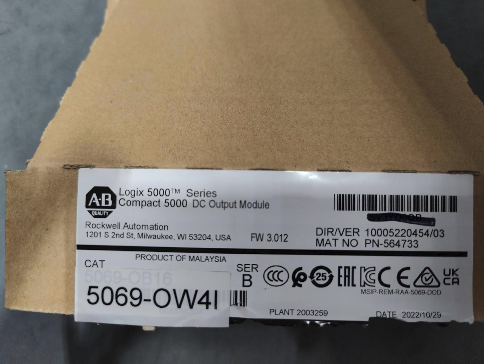 Allen Bradley 5069-OW4I Ser.A Compact I/O 4-Ch Relay Output Module – Open Box