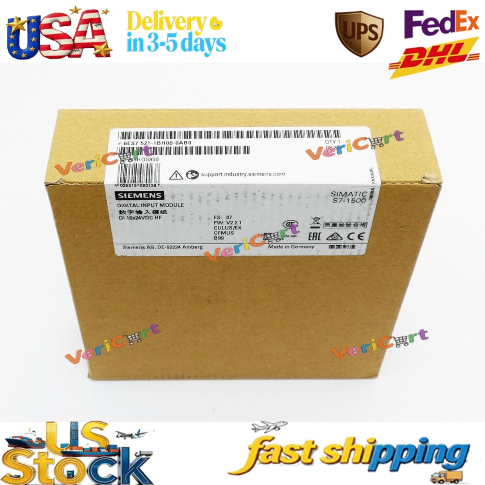 New Siemens 6ES7521-1BH00-0AB0 SIMATIC S7-1500 digital input 6ES7 521-1BH00-0AB0