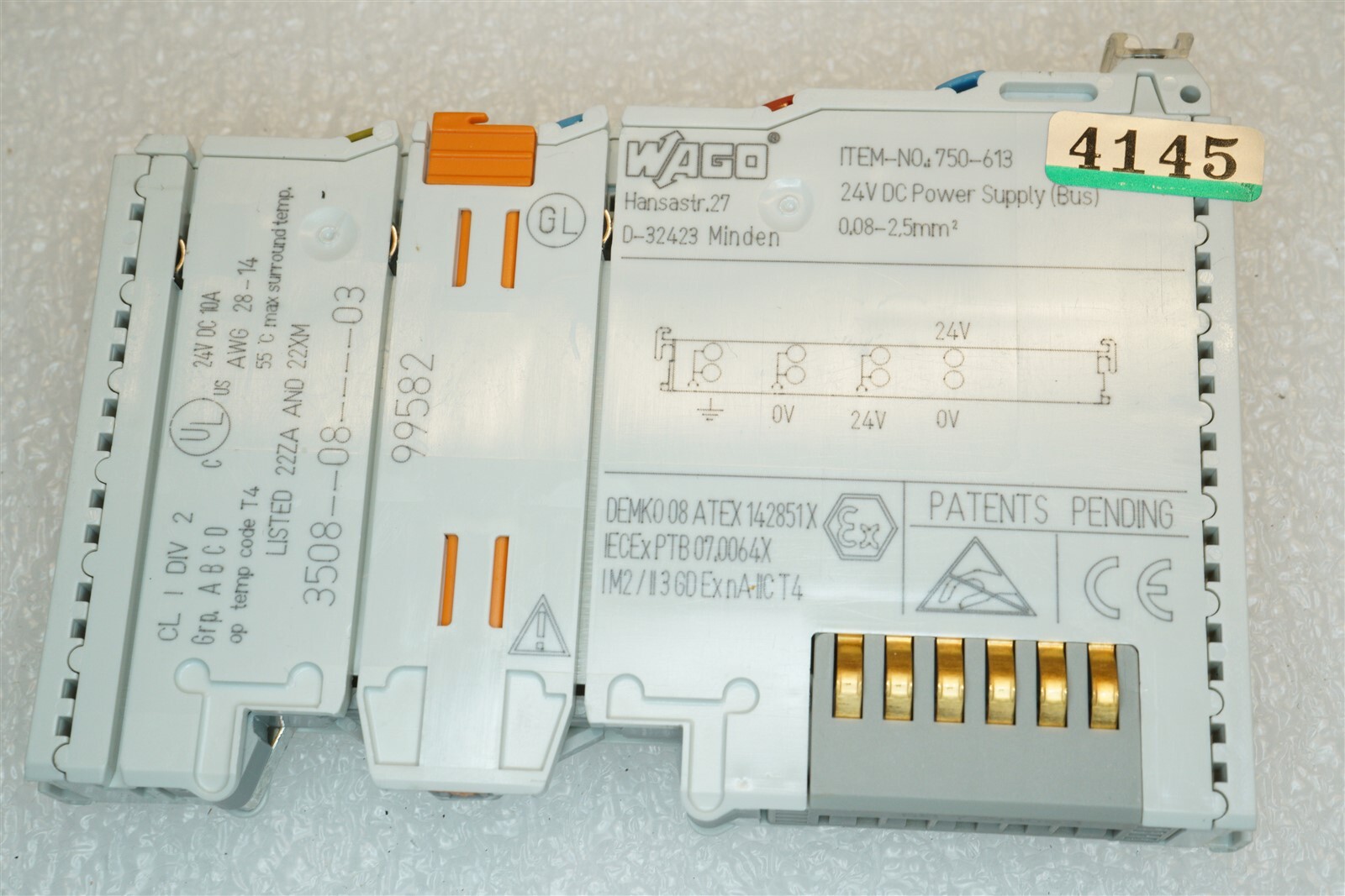WAGO 750-613 System Power Supply; 24 VDC
