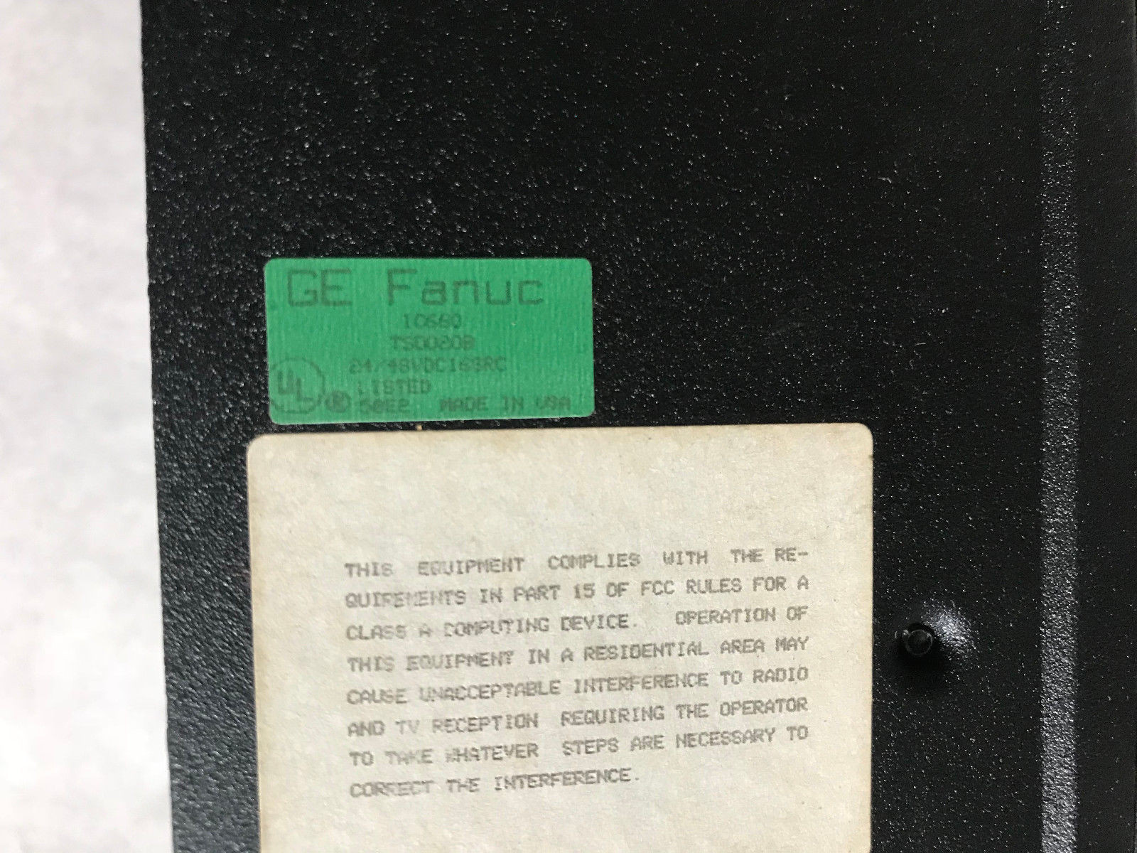 GE FANUC IC660 ELD020C GENIUS I/O BLOCK, PLC ROBOT MODULE ,IO660 TS00208,AG