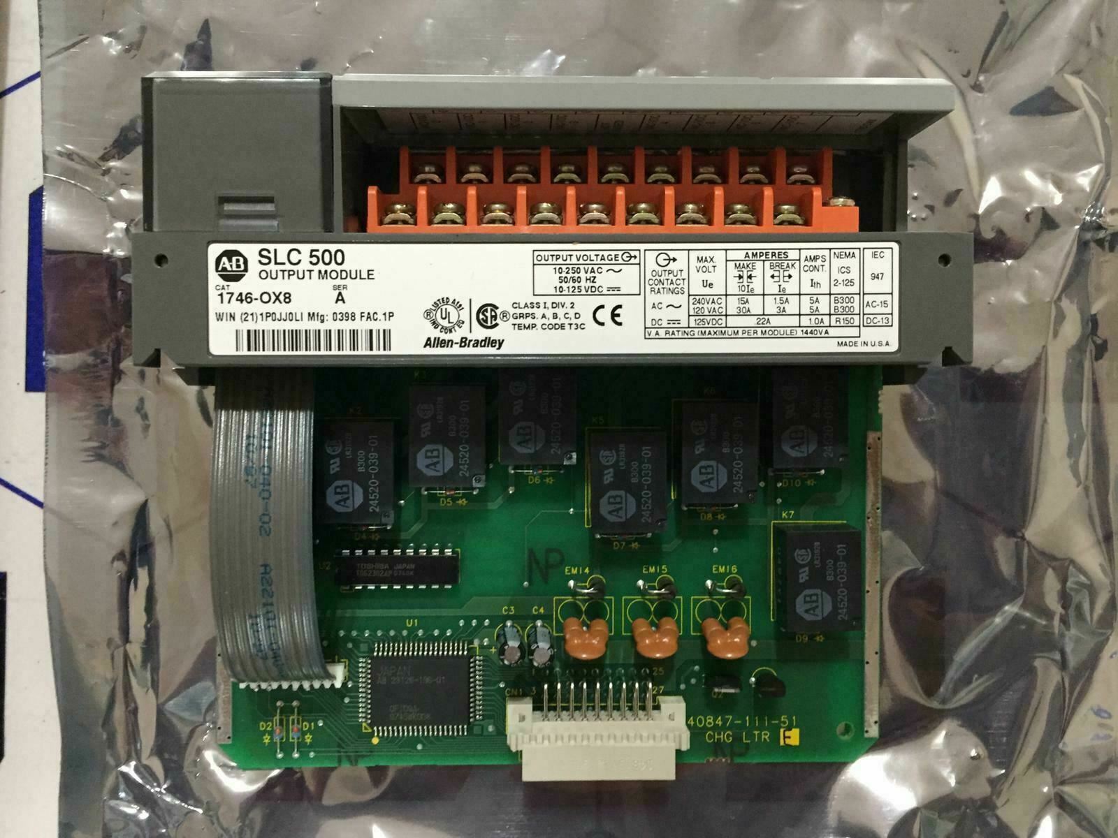 Allen Bradley SLC 500 1746-0X8 Ser A Output Module