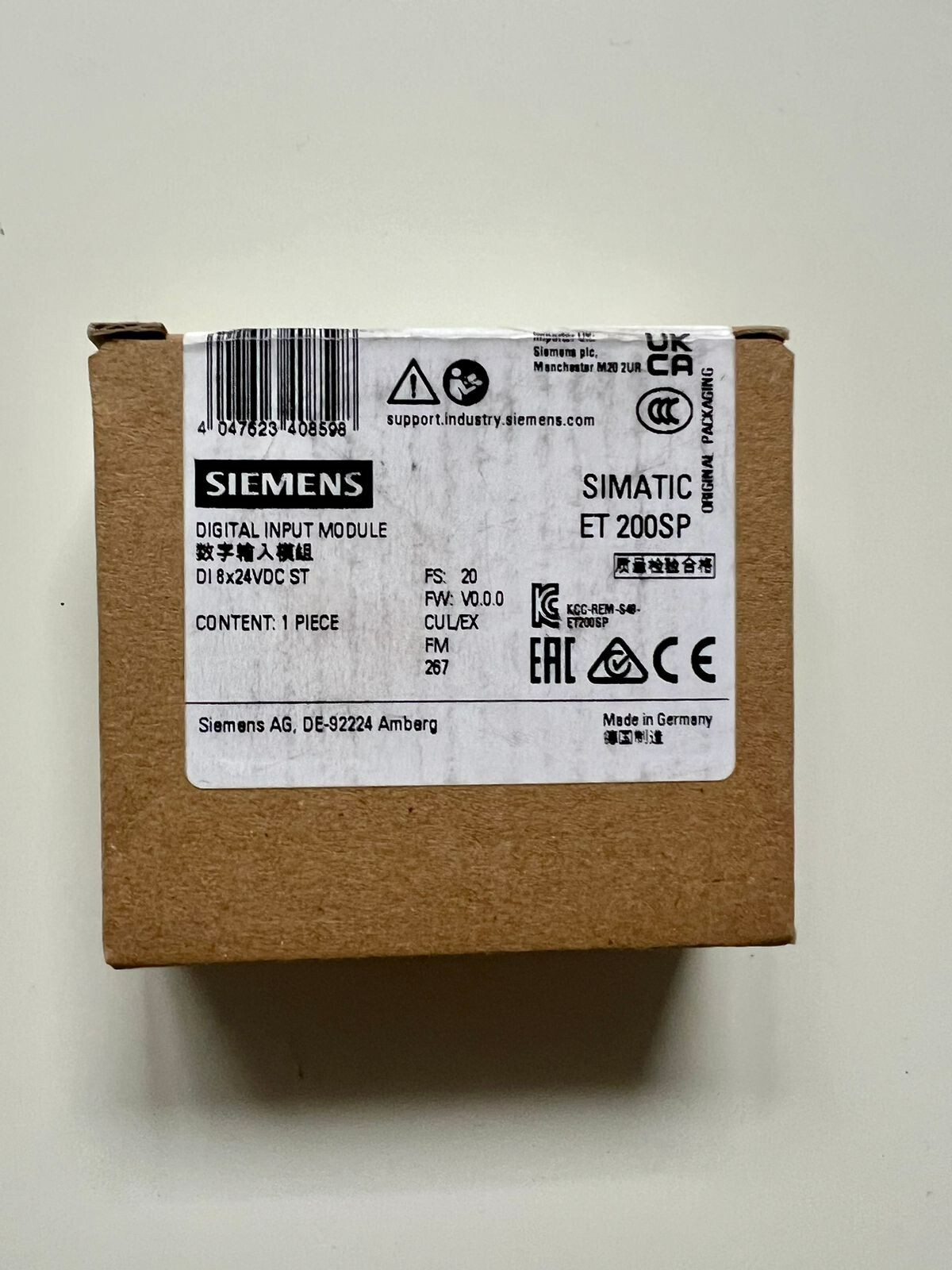 SIEMENS 6ES7131-6BF01-0BA0 SIMATIC ET 200SP DI 8x 24VDC ST – NEW ✅