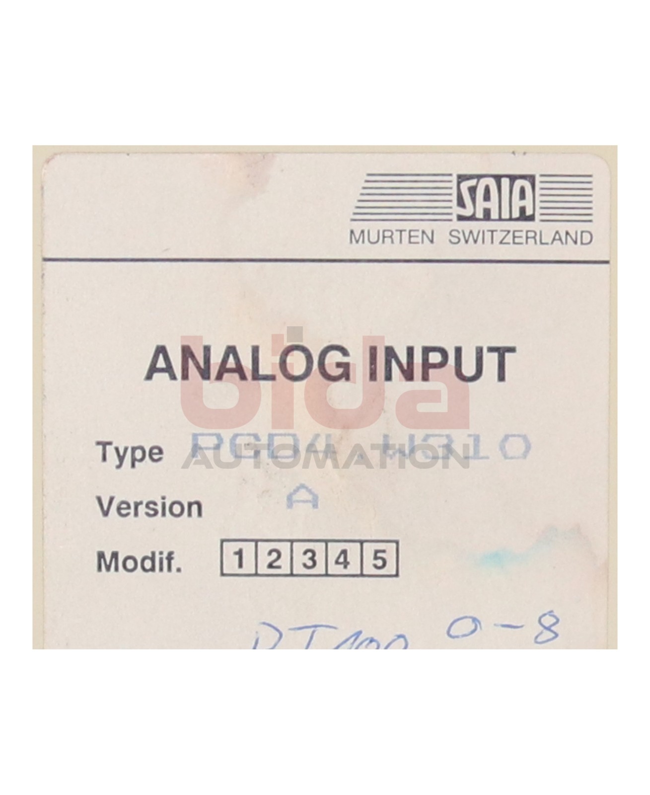 SAIA PCD4.W310 analog input module analog input