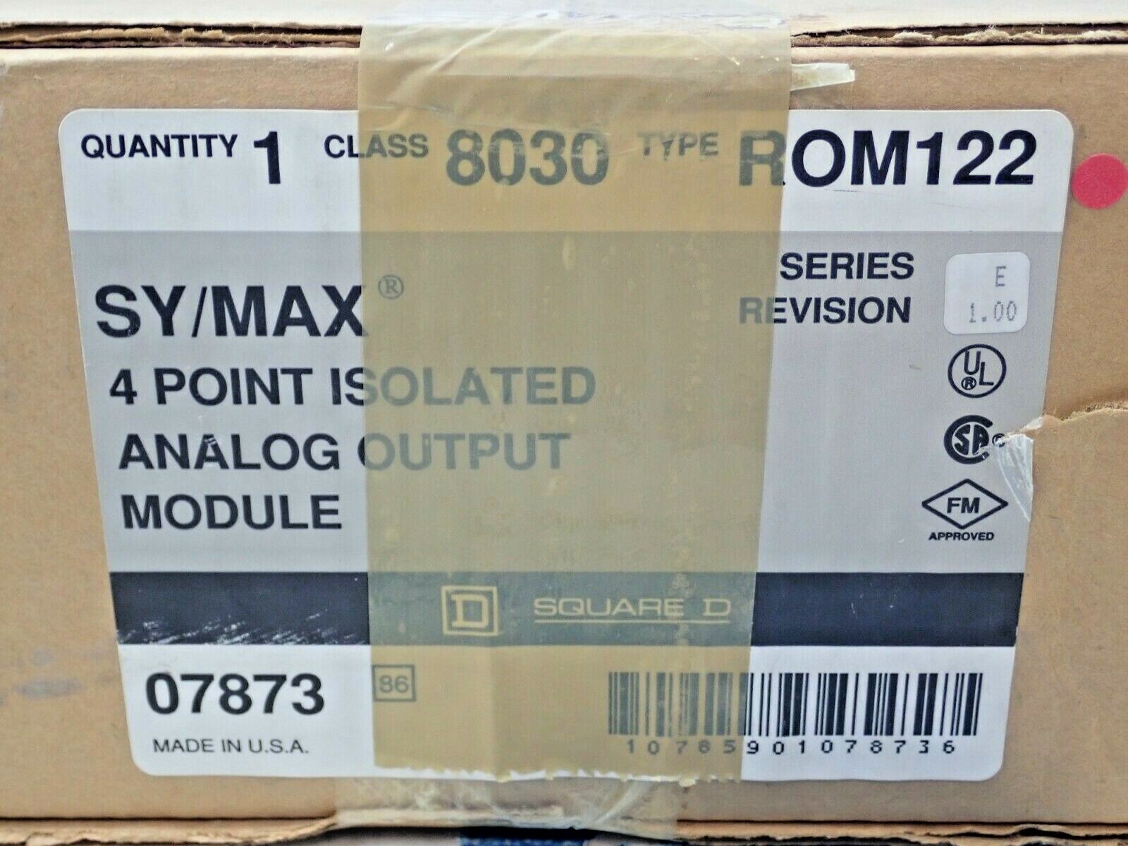 NEW SQUARE D 8030 ROM122 SY/MAX 4 POINT ISOLATED ANALOG OUTPUT MODULE