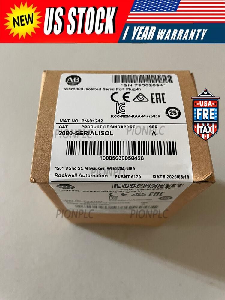 AB 2080-SERIALISOL NEW SEALED AB Micro800 Isolated Serial Port Plug-In Fast Ship
