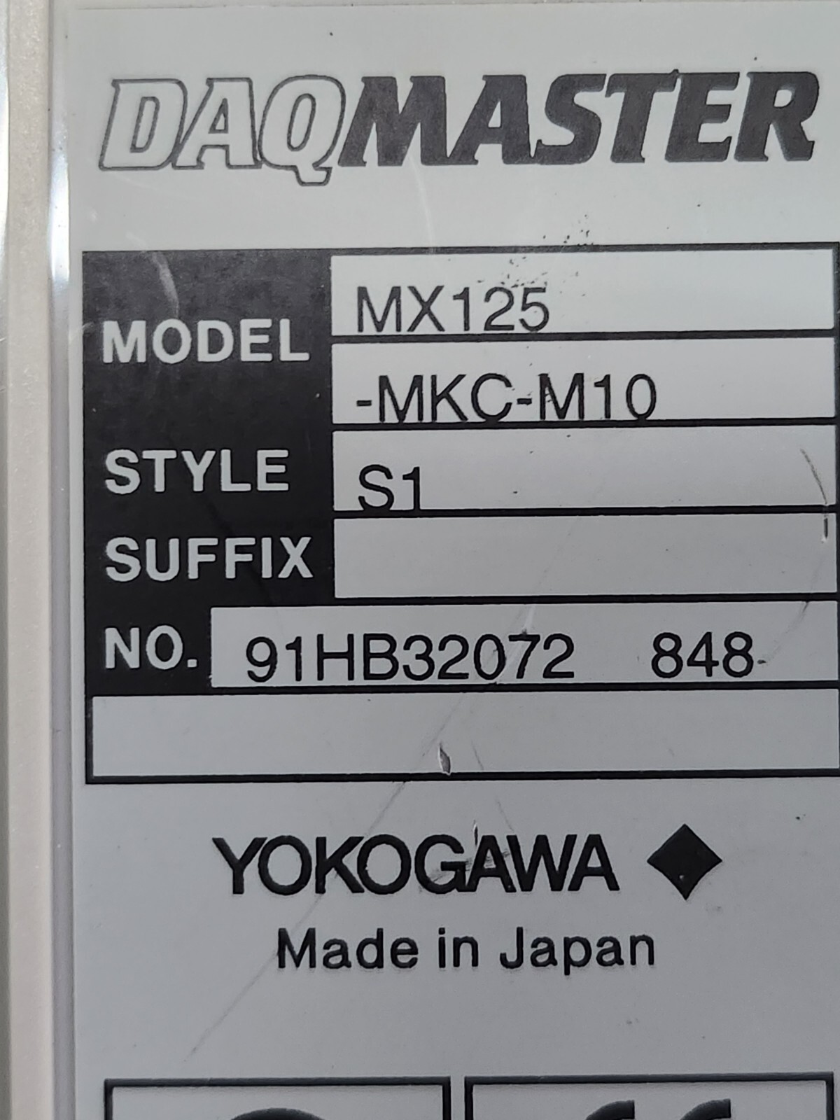 Yokogawa DaqMaster MX125-MKC-M10 Output Module