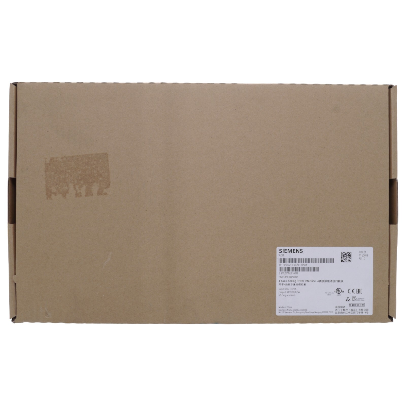 SIEMENS 6FC5211-0BA01-0AA4 SINUMERIC PERIPHERAL ANALOG DRIVE INTERFACE ADI4