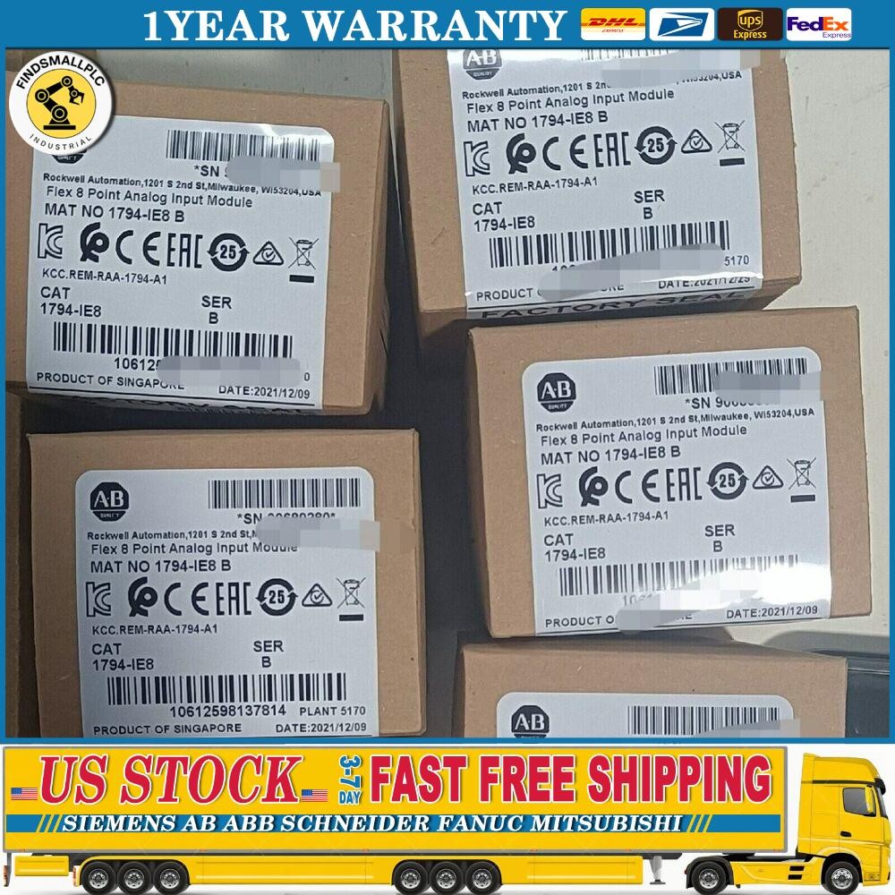 New Allen-Bradley 1794-IE8 Flex 8 Point Analog Input Module 1794IE8 US Free Tax