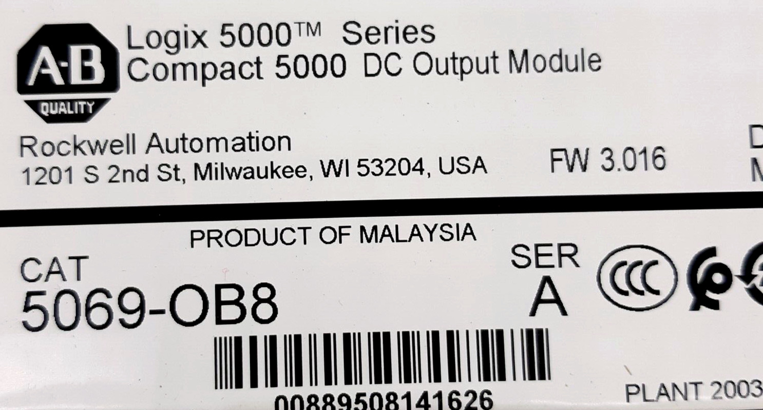 Allen-Bradley 5069-OB8 Logix 5000 DC Output Module *2022 – FACTORY SEALED