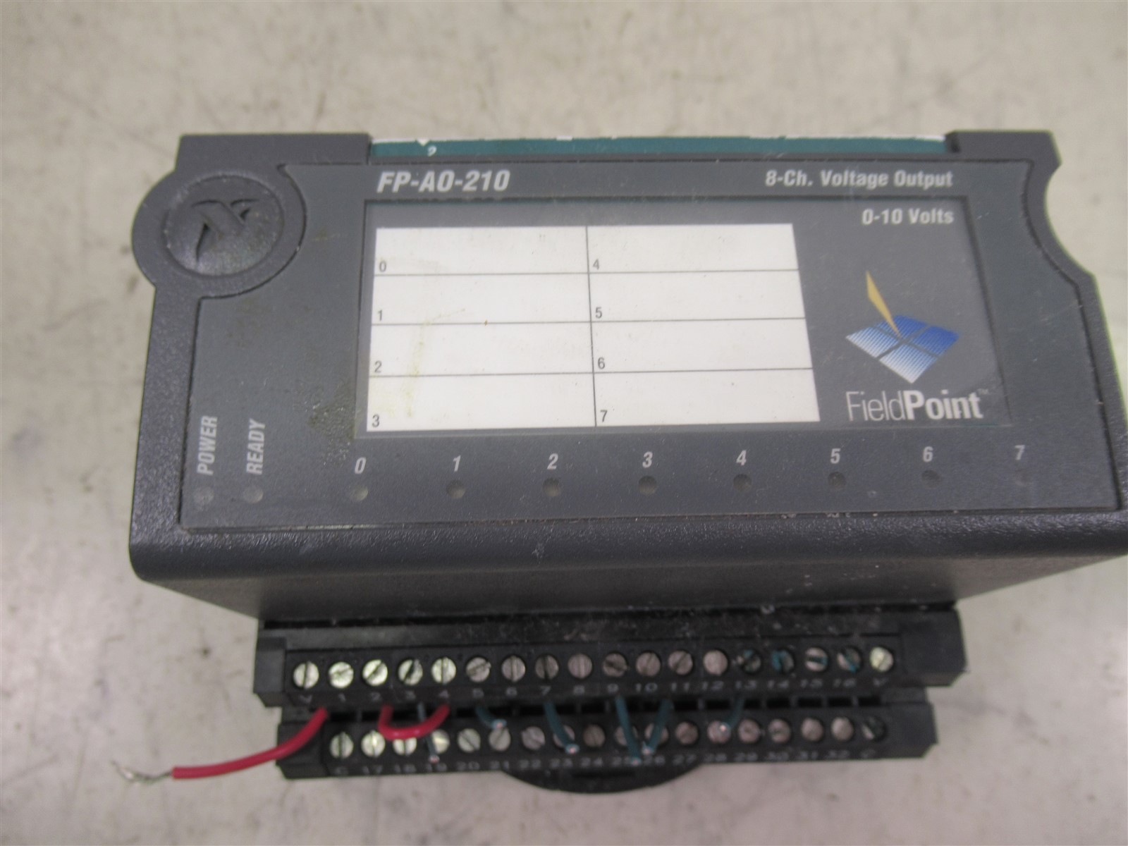 NI FieldPoint FP-AO-210 8-Channel Analog Voltage Output Module w/ Terminal Base