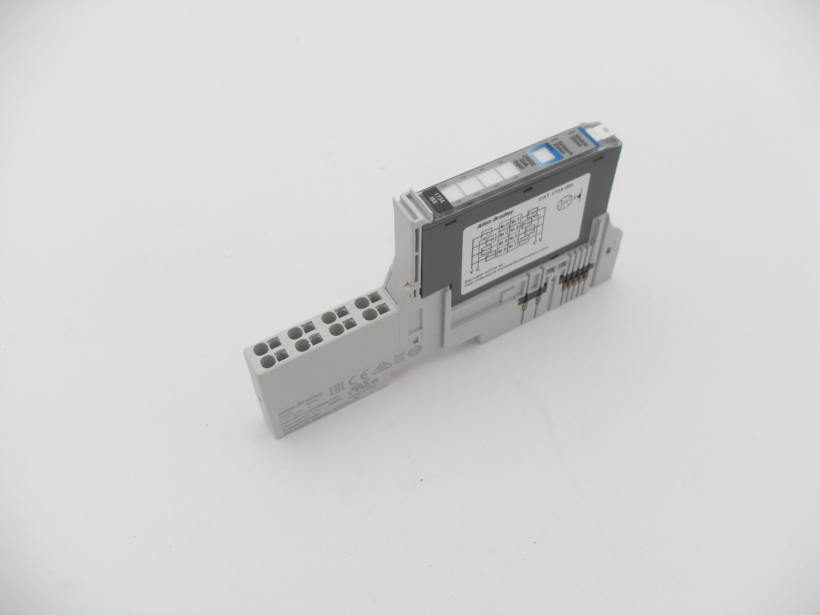 Allen Bradley 1734-IB8 Ser. D POINT I/O 8 Digital Input Module w/ 1734-TOP Base