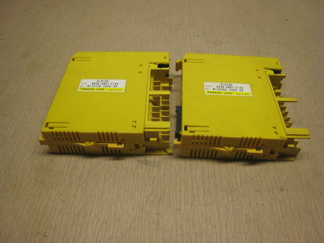 LOT OF 2 Fanuc I/O Module, A03B-0807-C104, AID16D, SOME DAMAGE TO PLASTIC