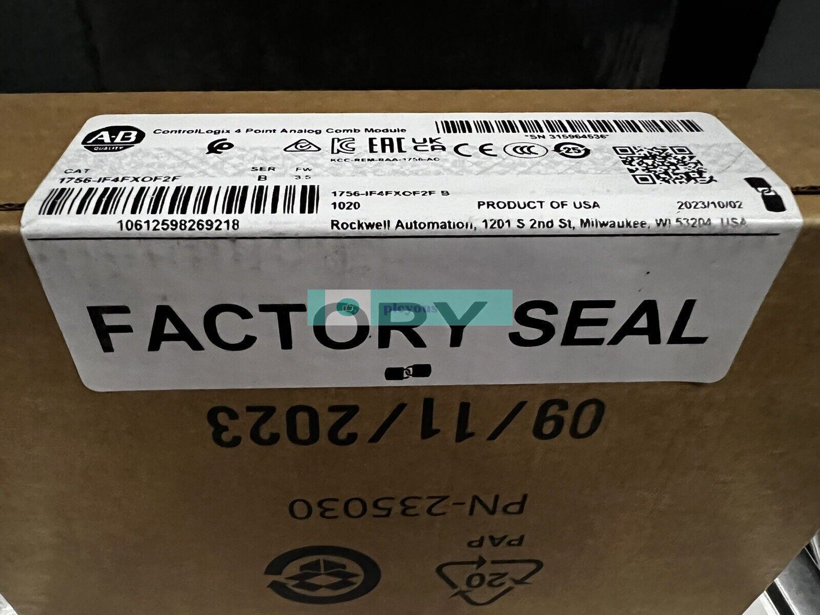 A~B 1769-IF4FXOF2F PLC Input/output Module Series-B Factory Seal Box